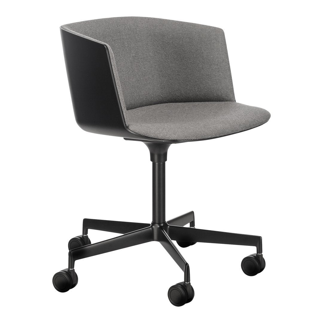 Ergonomic Office Chair with Swivel Base & Smooth-Rolling Casters - Padded Seat for Comfort - Ideal for Home Office, Gaming & Workspaces