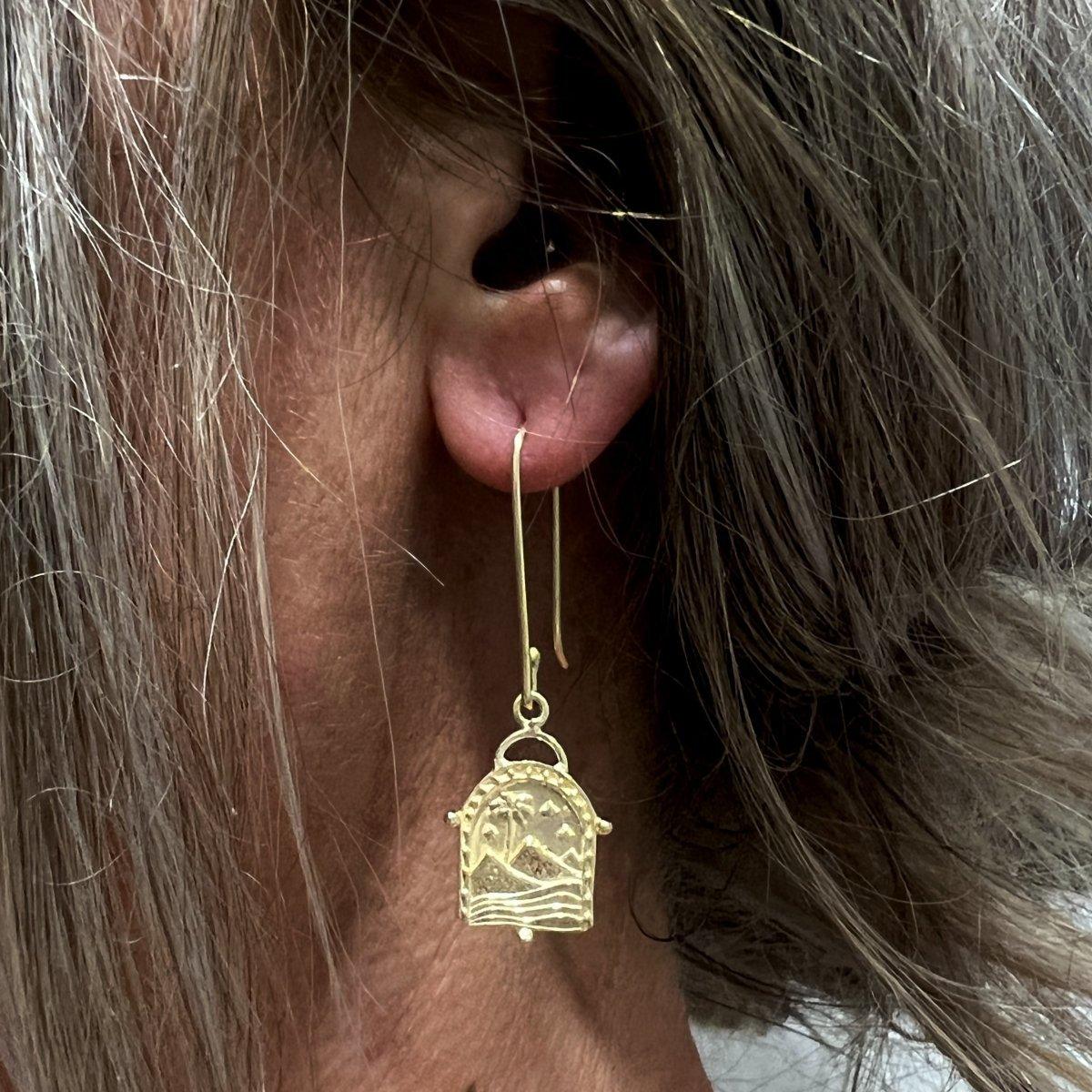 Bohemian Gold Earrings for Women - Handmade Dangle Boho Jewelry - Perfect for Festivals, Parties & Everyday Wear