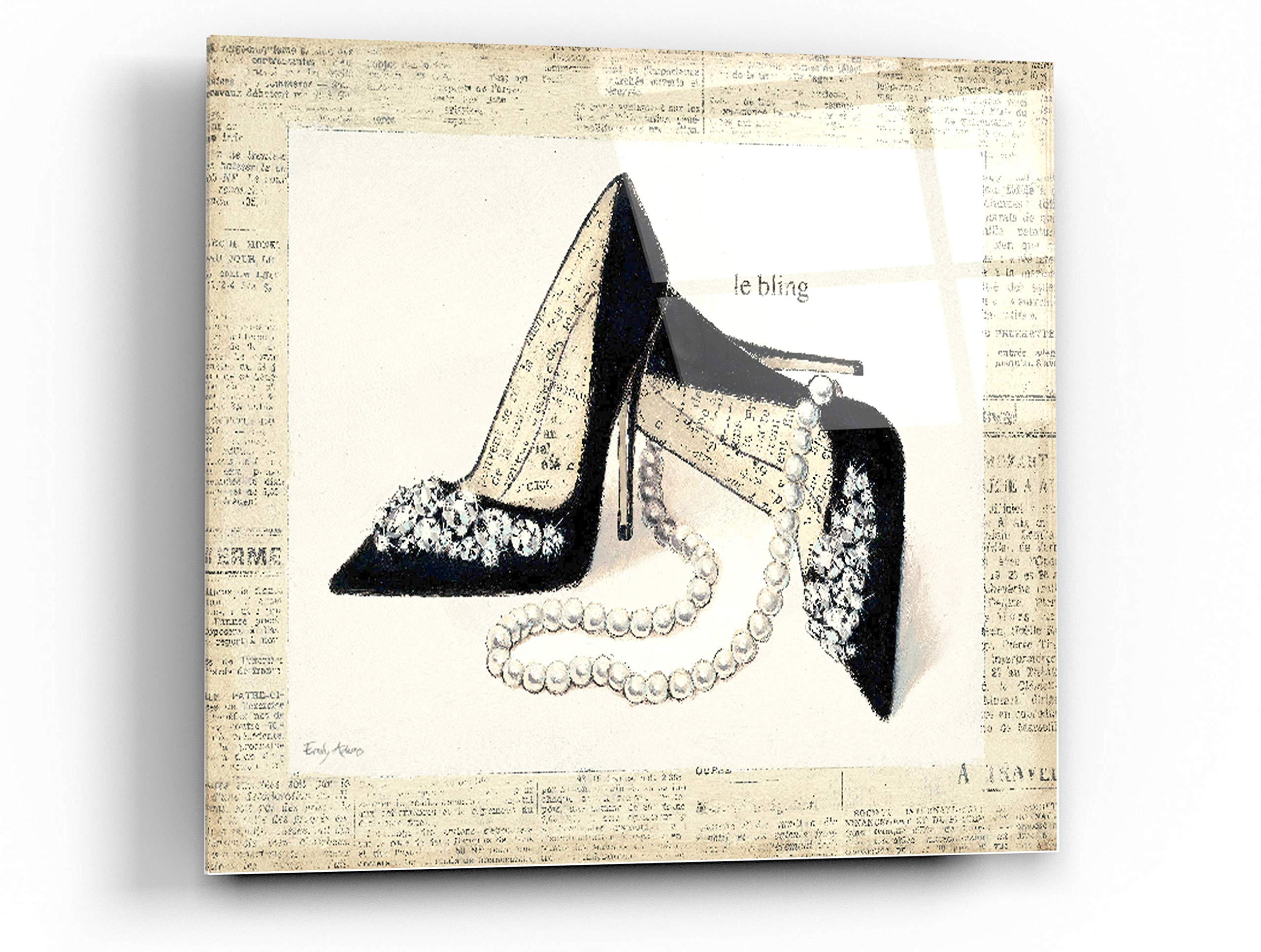 Epic Art 'From Emilys Closet IV' by Emily Adams - 36x36 Inch Modern Acrylic Glass Wall Decor - Perfect for Living Room, Bedroom & Office Decor