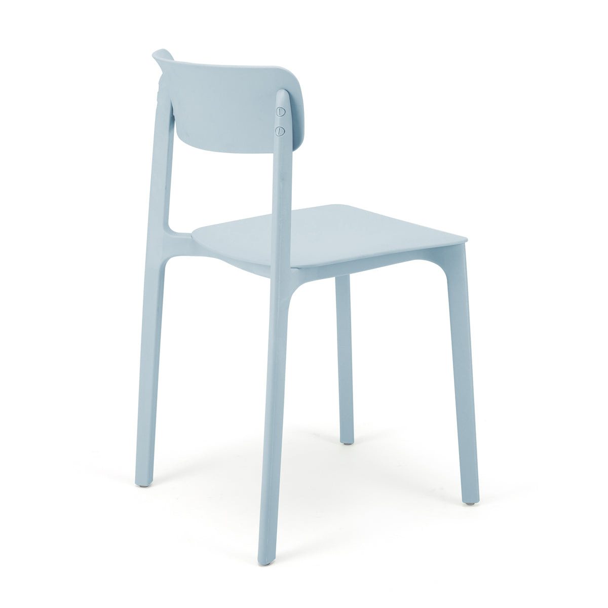 Modern Clay Stacking Dining Chair - Lightweight, Durable & Space-Saving Stackable Chairs for Kitchen, Restaurant, Cafe & Outdoor Use