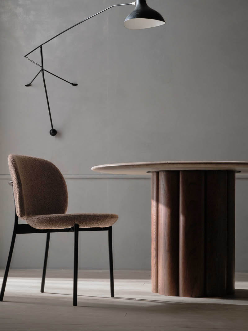 Round Dining Table - Modern Wooden Kitchen Table for 4-6 People | Perfect for Small Spaces, Breakfast Nook & Family Meals