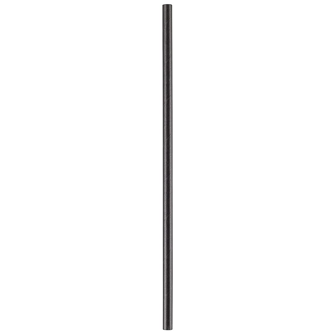 Restaurantware 10 Inch Black Paper Straws - 100 Count Eco-Friendly Drinking Straws for Cold Beverages | Premium Durable & Sturdy Wrapped Paper Straws for Restaurants, Parties, and Home Use