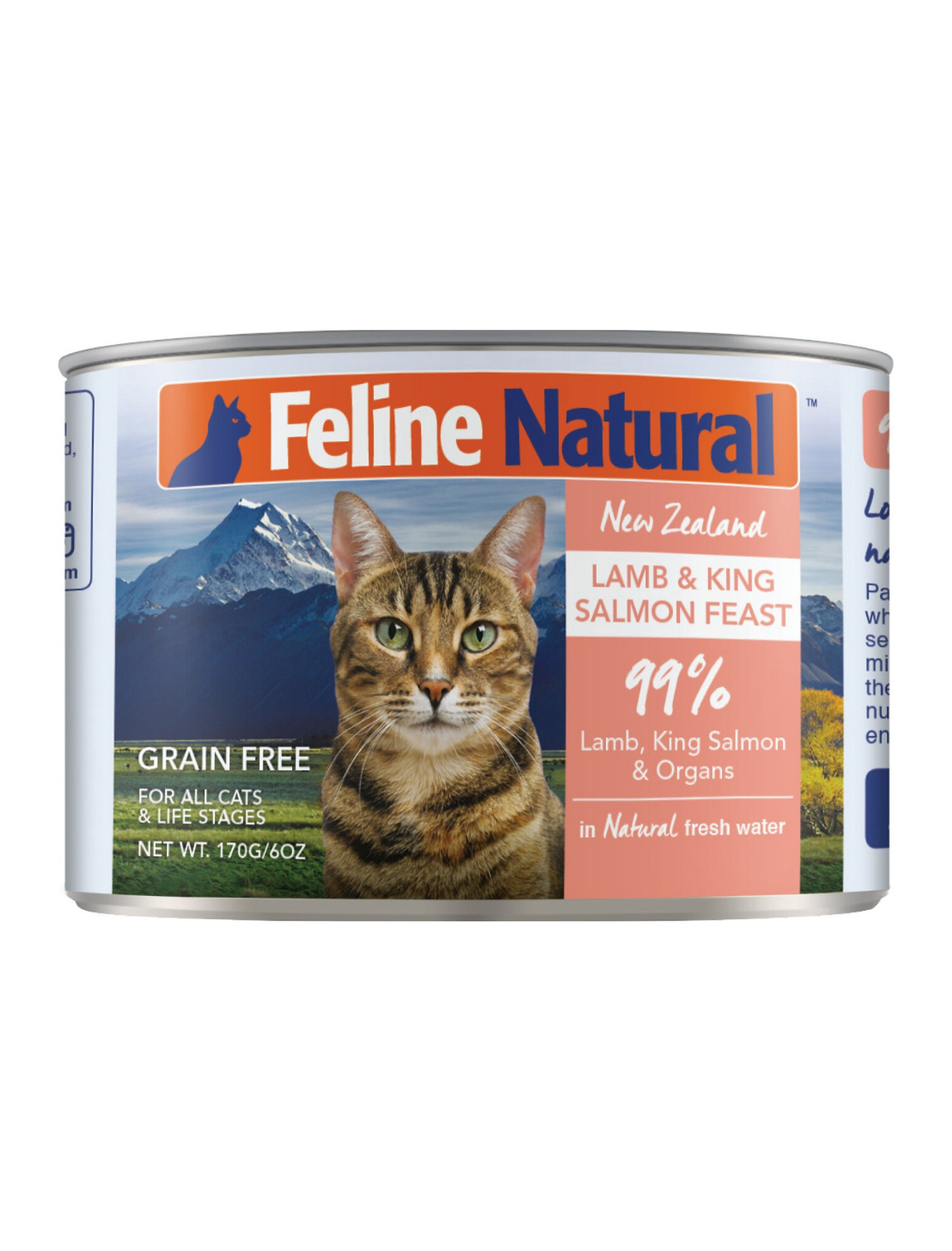 Feline Natural Lamb & Salmon Grain-Free Wet Cat Food - High Protein, All-Natural Ingredients for Adult & Kitten Cats (5.5oz & 12oz Cans) - Perfect for Weight Management & Picky Eaters