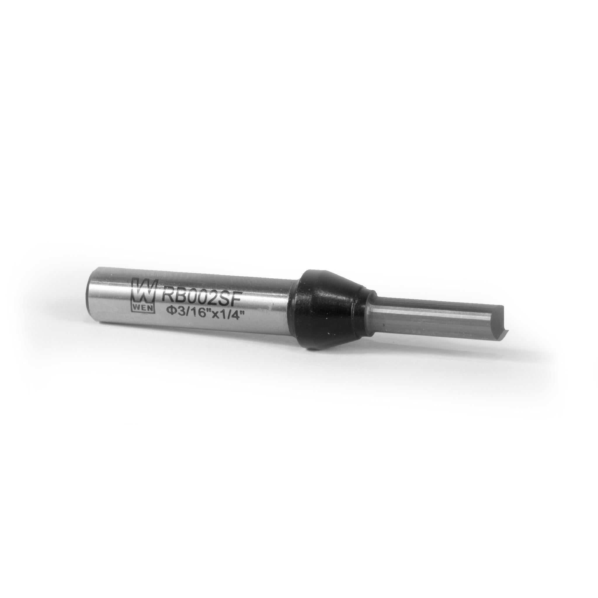 WEN RB002SF 3/16-Inch Straight 1 Flute Carbide Tipped Router Bit with 1/4-Inch Shank - Perfect for Woodworking, Cabinetry, and DIY Projects