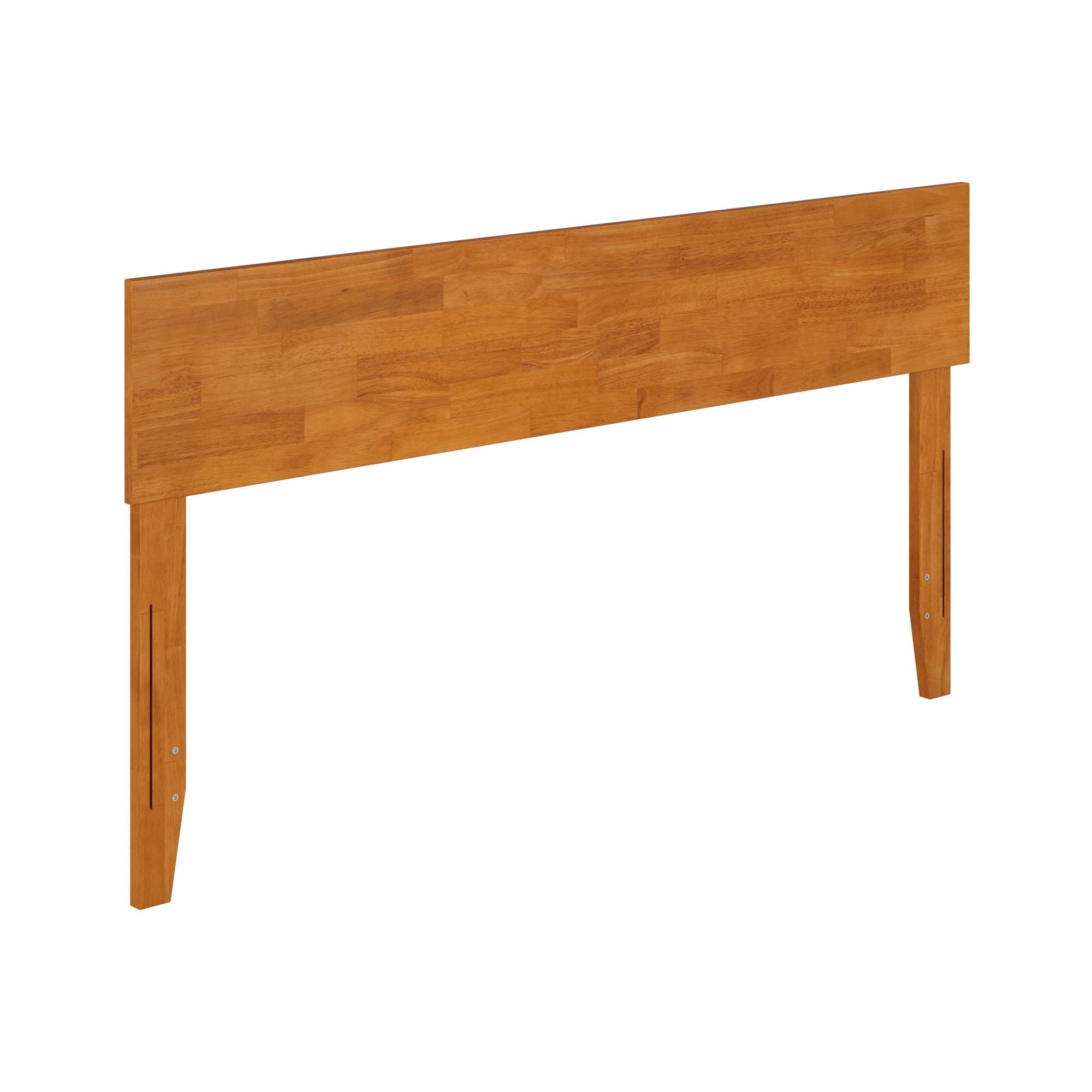 AFI Orlando Queen Modern Solid Wood Panel Headboard with USB Charging Ports - Light Toffee Finish - Bedroom Furniture for Home Decor & Space Saving Design - Perfect for Small Spaces, Apartments & Master Bedrooms
