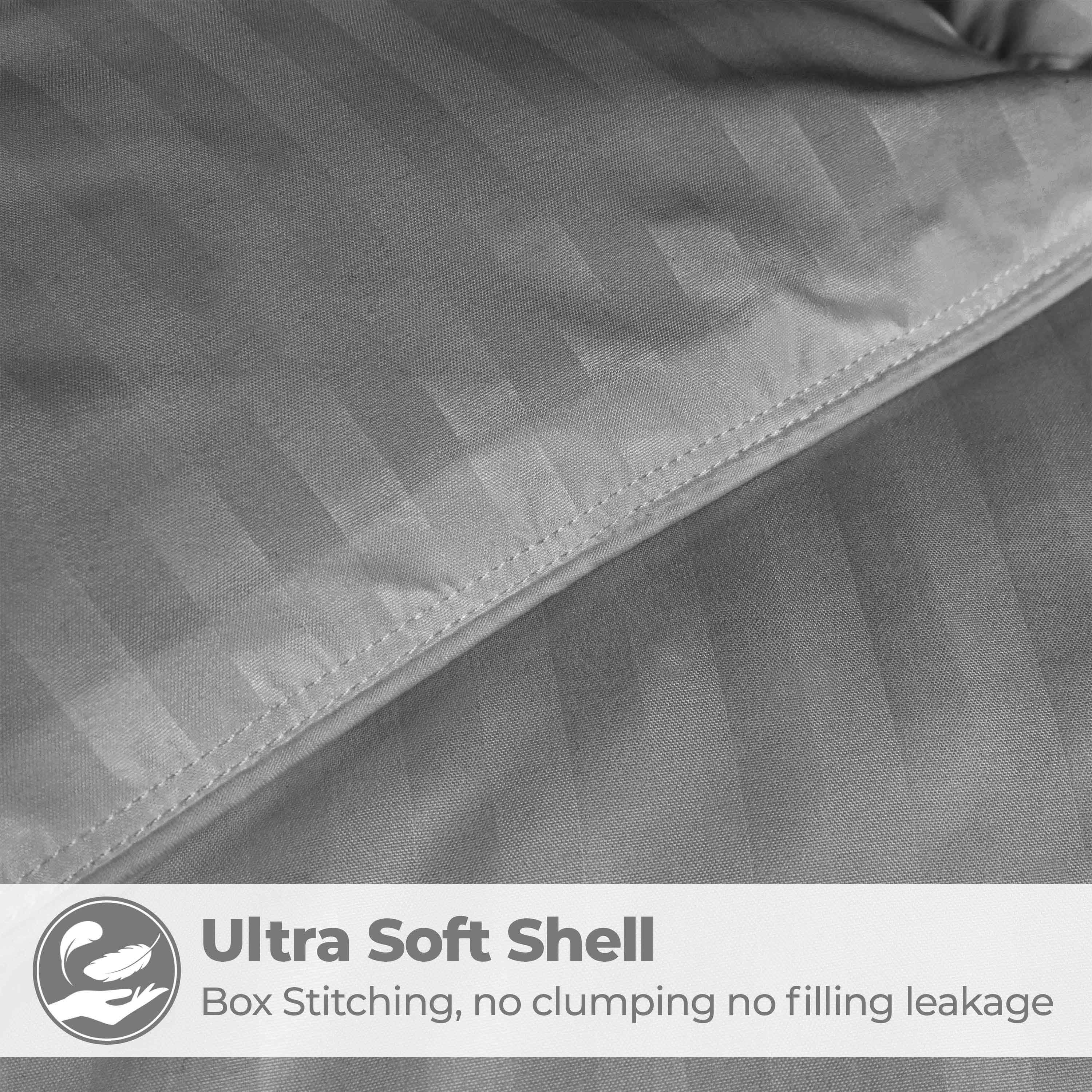 Reversible Striped Down Alternative Comforter - Soft & Lightweight All-Season Bedding for Cozy Sleep - Perfect for Bedrooms, Guest Rooms & Dorm Rooms