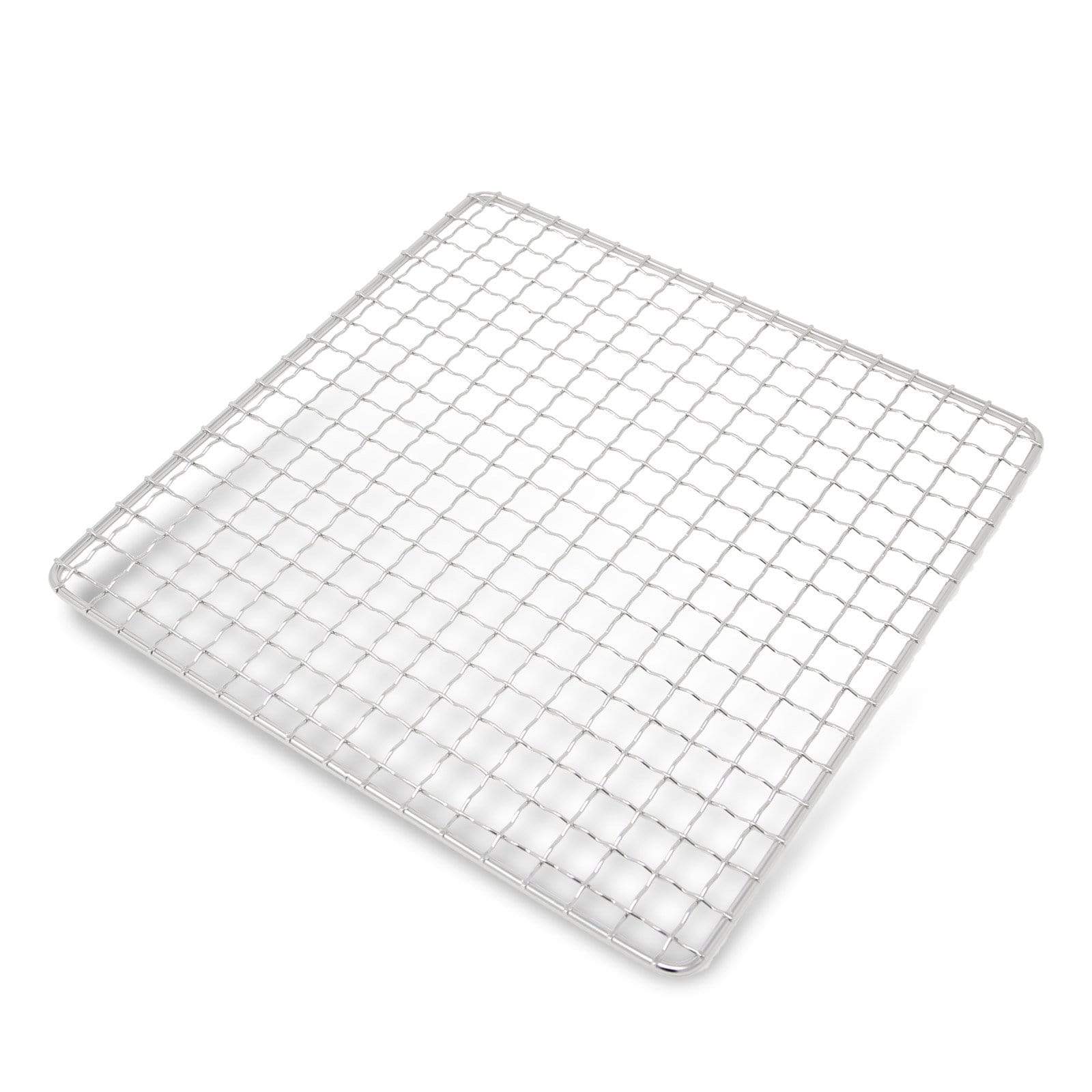 Premium EBM Stainless Steel BBQ Grill Intercrimp Woven Wire Mesh - Heavy Duty Cooking Grid for Hida Konro & Japanese Charcoal Grills - Perfect for Yakitori, Grilled Meat & Outdoor Cooking