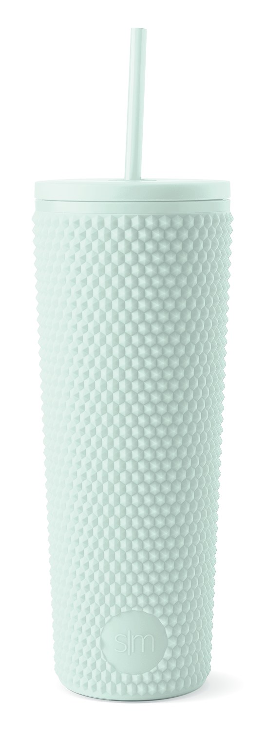 Textured Plastic Classic Tumbler with Straw Lid - Insulated Reusable Water Bottle for Hot & Cold Drinks - Perfect for Office, Gym, Travel and Outdoor Activities