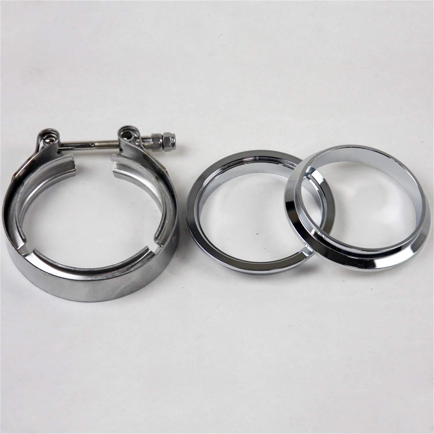 Granatelli Motorsports 308530-1 3.0 Inch (51mm) V-Band Clamp Kit - Male to Female Interlocking Flanges for Turbocharger & Exhaust System Connections - Perfect for Performance Upgrades & Custom Fabrication