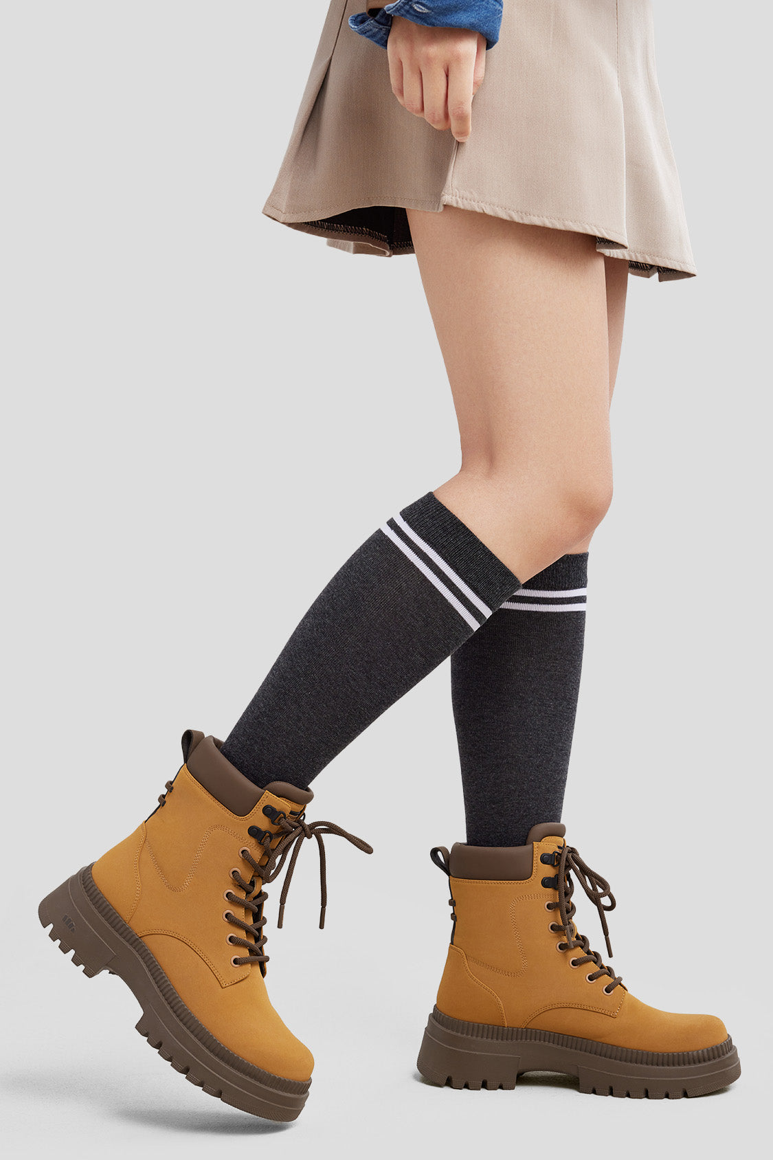 Women's Lightweight Soft Platform Martin Boots - Comfortable & Stylish Ankle Boots for Everyday Wear, Walking & Casual Outfits