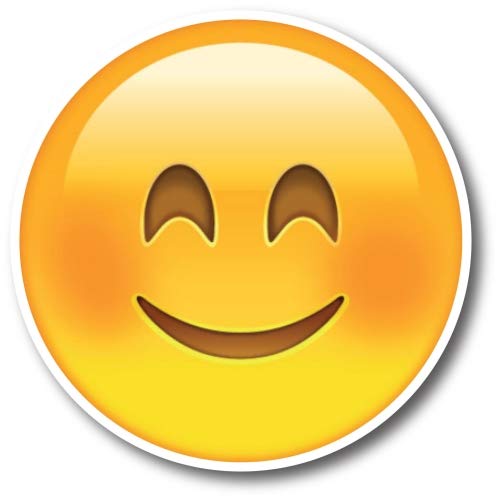 5 Inch Smiley Face Emoticon Magnet Decal - Happy Smile Cute Self-Expression Decorative Fridge Magnet for Car, Truck, Whiteboard & Any Magnetic Surface | USA Made | Perfect for Home, Office & School Decor