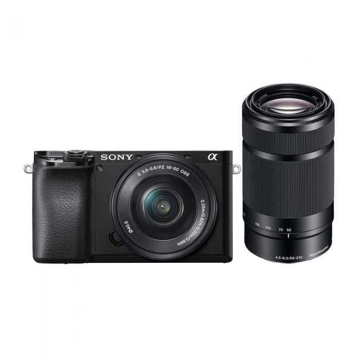Sony Alpha a6100 Mirrorless Camera with 16-50mm & 55-210mm Lenses - Perfect for Travel Photography, Vlogging, and Everyday Shooting