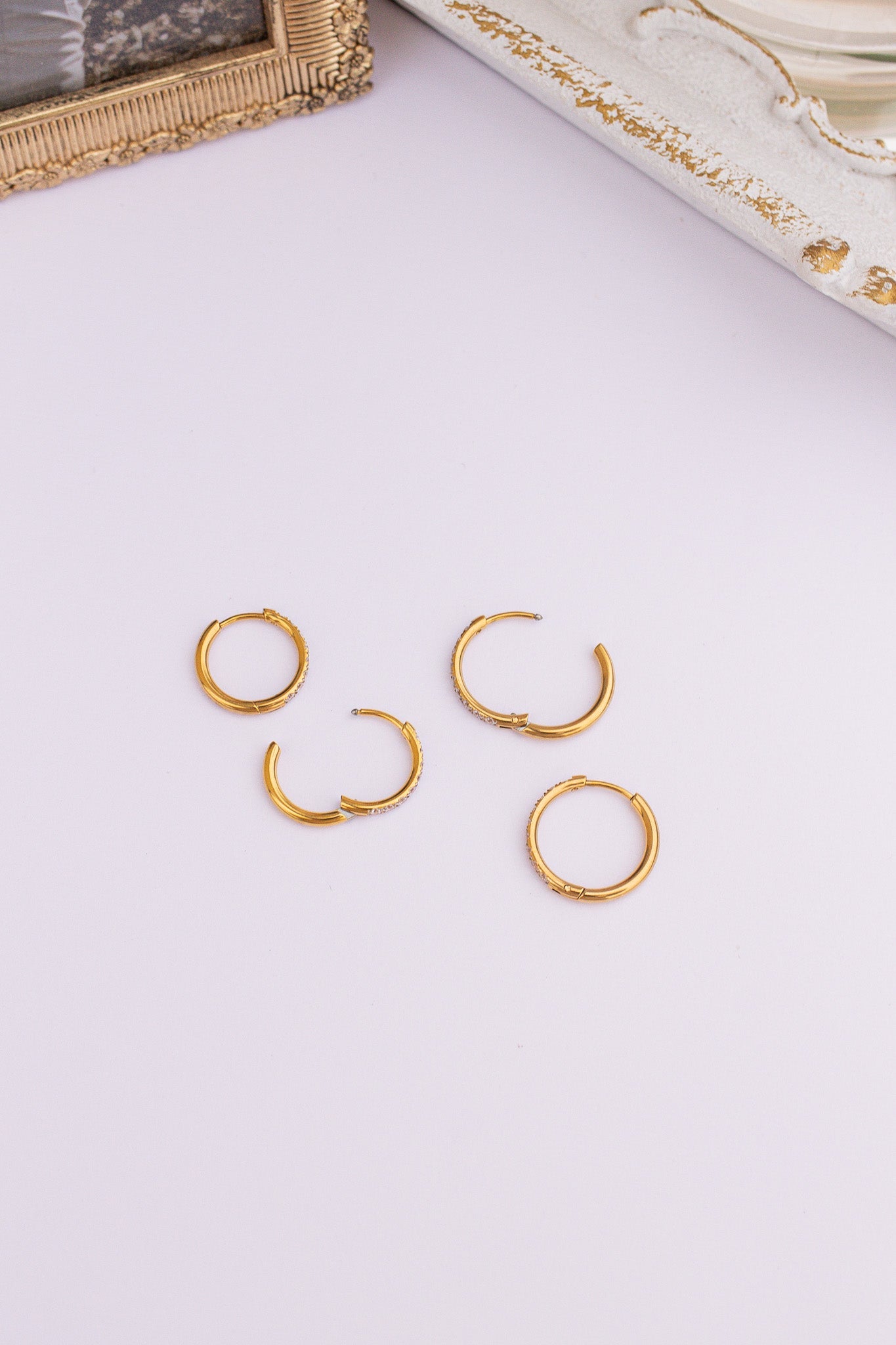 Mini Crystal Hoop Earrings - Sparkling Dainty Stud Earrings for Women | Perfect for Parties, Weddings & Everyday Wear