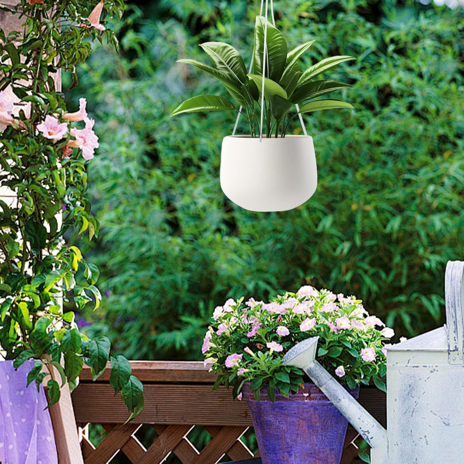 Happyyami 30pcs Plastic Hanging Basket Chains with Hooks - Heavy Duty Plant Hangers for Flower Pots, Wind Chimes, Lanterns & Bird Feeders - Perfect for Indoor/Outdoor Garden, Patio, Balcony Decor