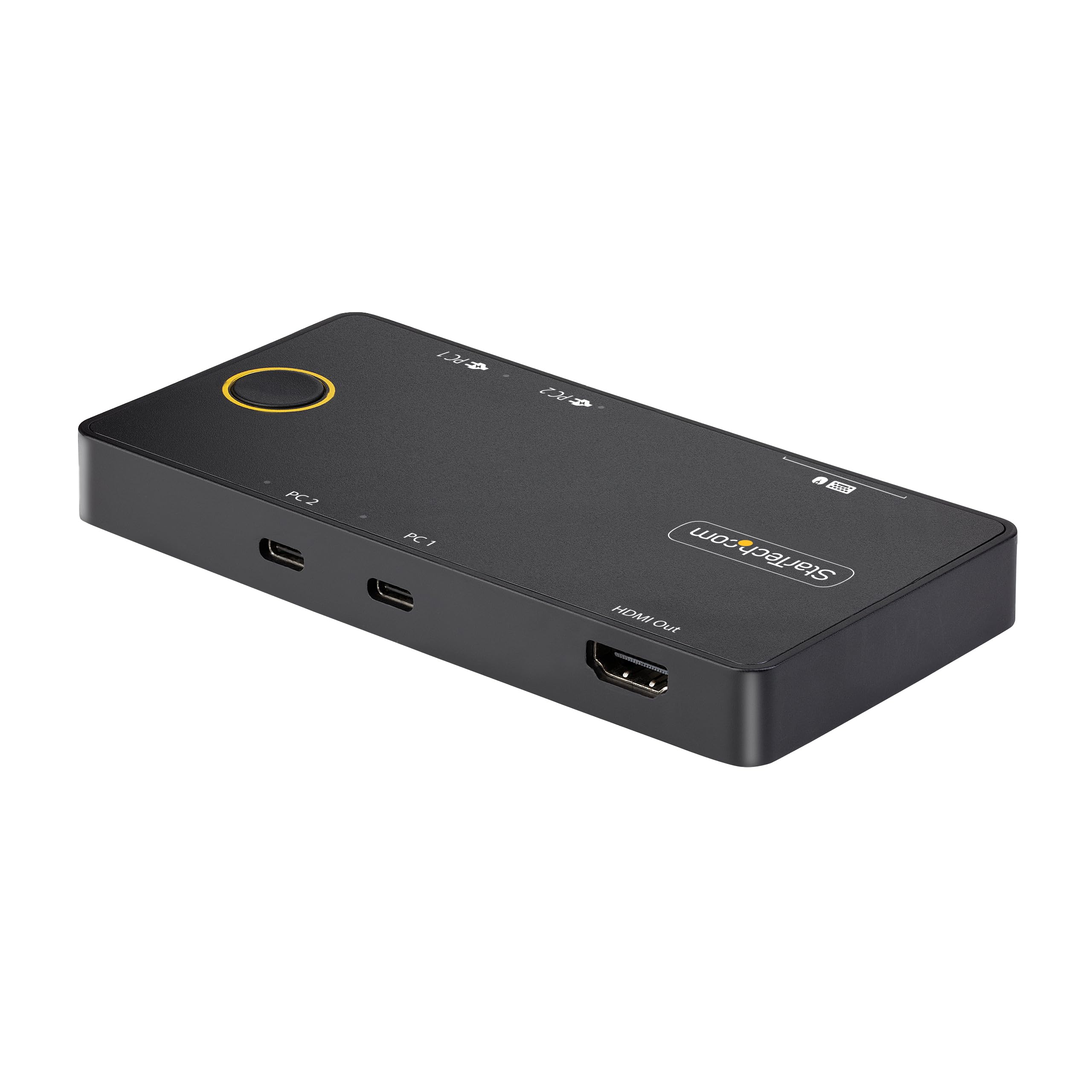 StarTech.com 2-Port USB-C KVM Switch - 4K 60Hz HDMI Monitor Sharing, 100W Power Delivery for Laptop & Tablet, USB-C/USB4/Thunderbolt 3/4 Compatible - Ideal for Home Office & Multi-Device Workspaces (C2-H46-UC2-PD-KVM)
