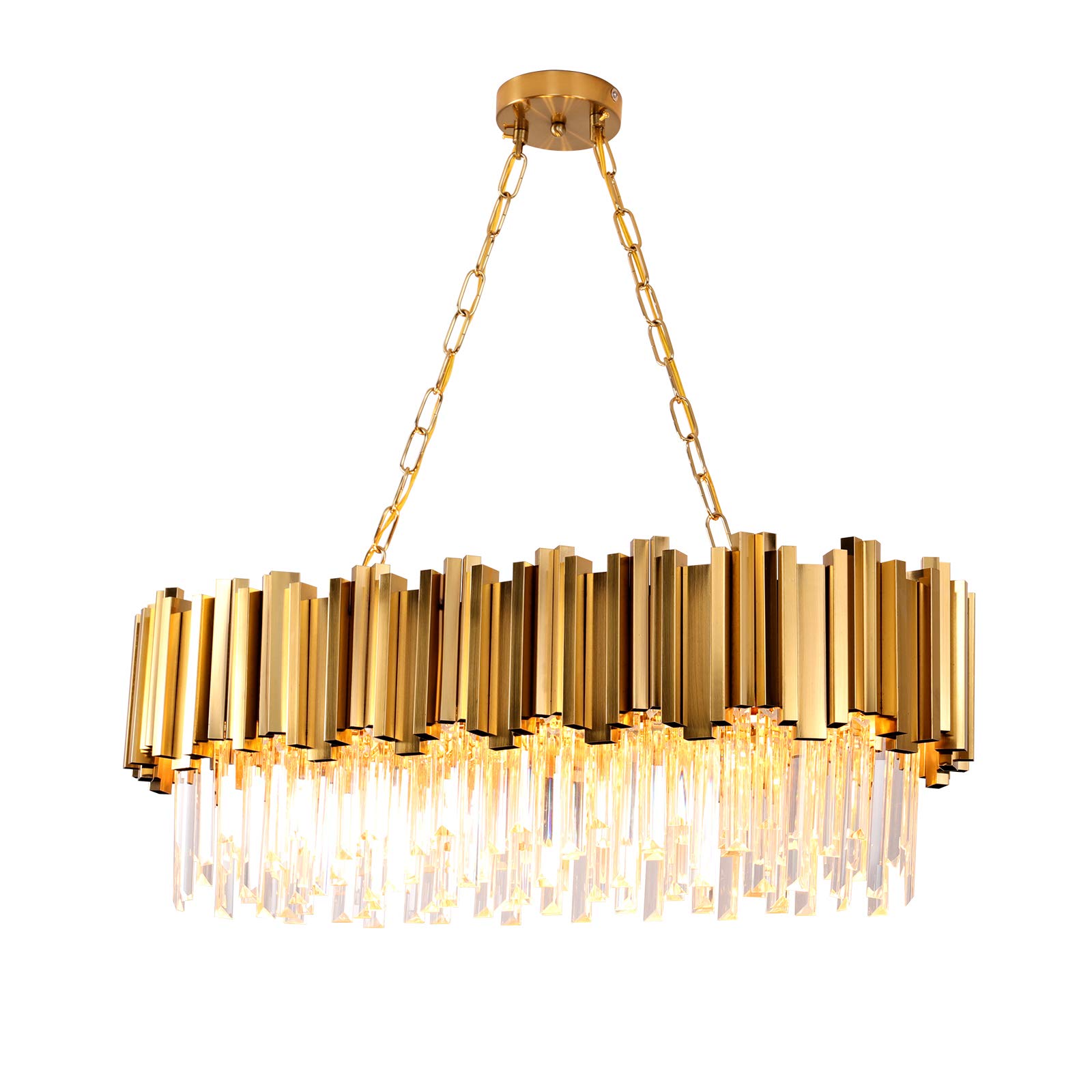 8-Light Modern Crystal Chandelier - Elegant Pendant Lighting Fixture for Dining Room, Bedroom, Living Room, Bathroom & Game Room (E12 Bulb Required) | Perfect for Home Decor, Wedding Venues & Luxury Interior Design