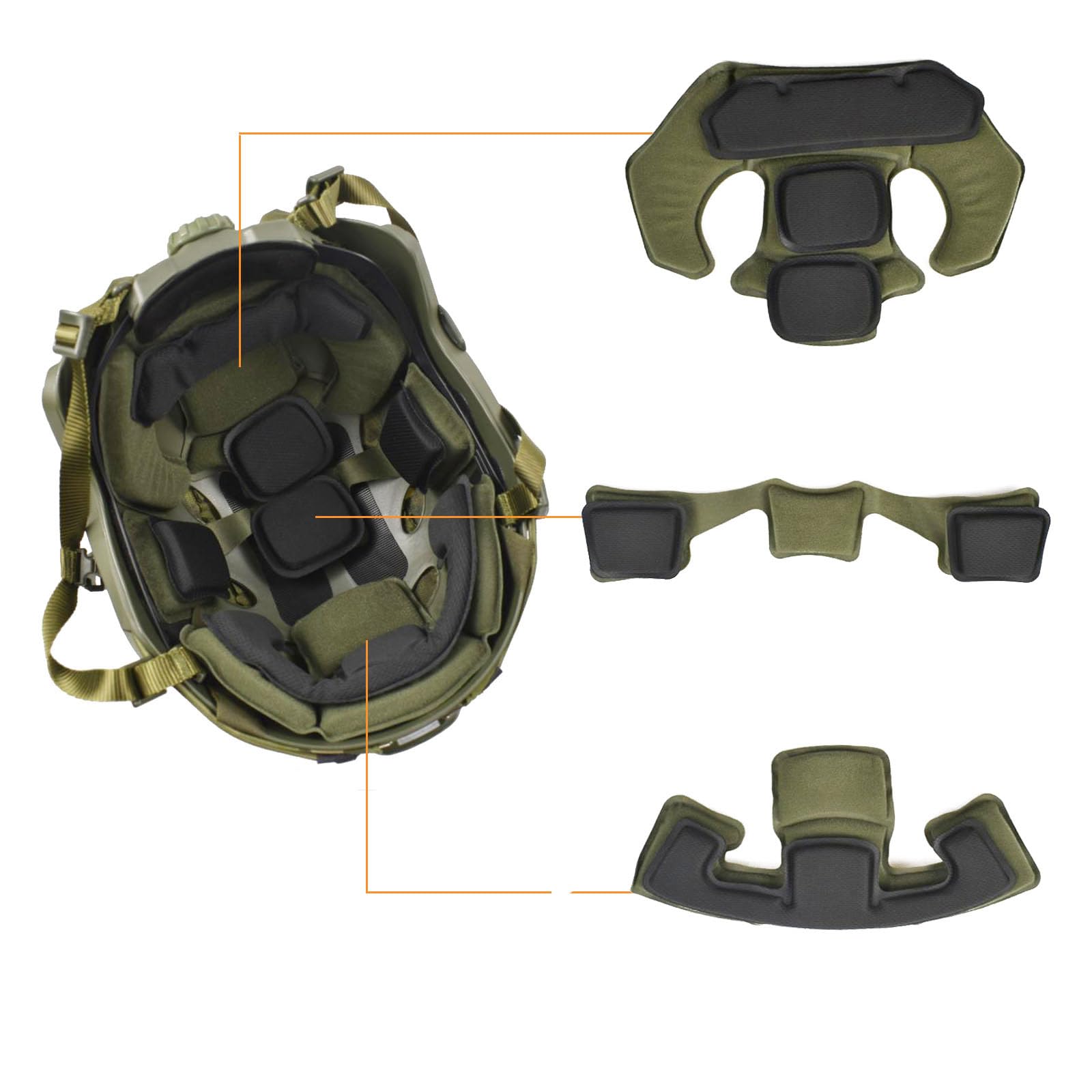 Tactical Airsoft Fast Helmet Set with Military Headset & Cover - Adjustable Memory Foam Protective Padding for Adults & Teens - Perfect for Paintball, Airsoft & Military Simulation Games