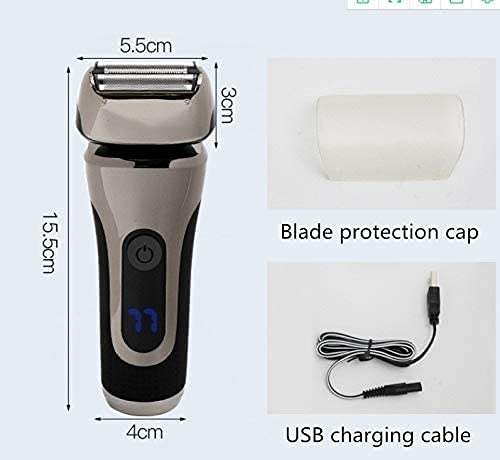 3-in-1 Electric Razor for Men - Rechargeable Wet/Dry Foil Shaver with Nose Trimmer & Grooming Kit | Perfect for Travel, Home Use & Daily Shaving