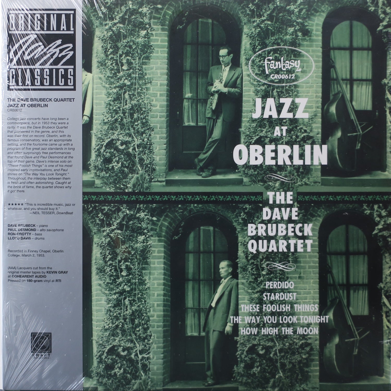 Dave Brubeck 'Jazz At Oberlin' Craft 180g Vinyl LP Record - Premium Audiophile Jazz Music for Home Listening & Collectors