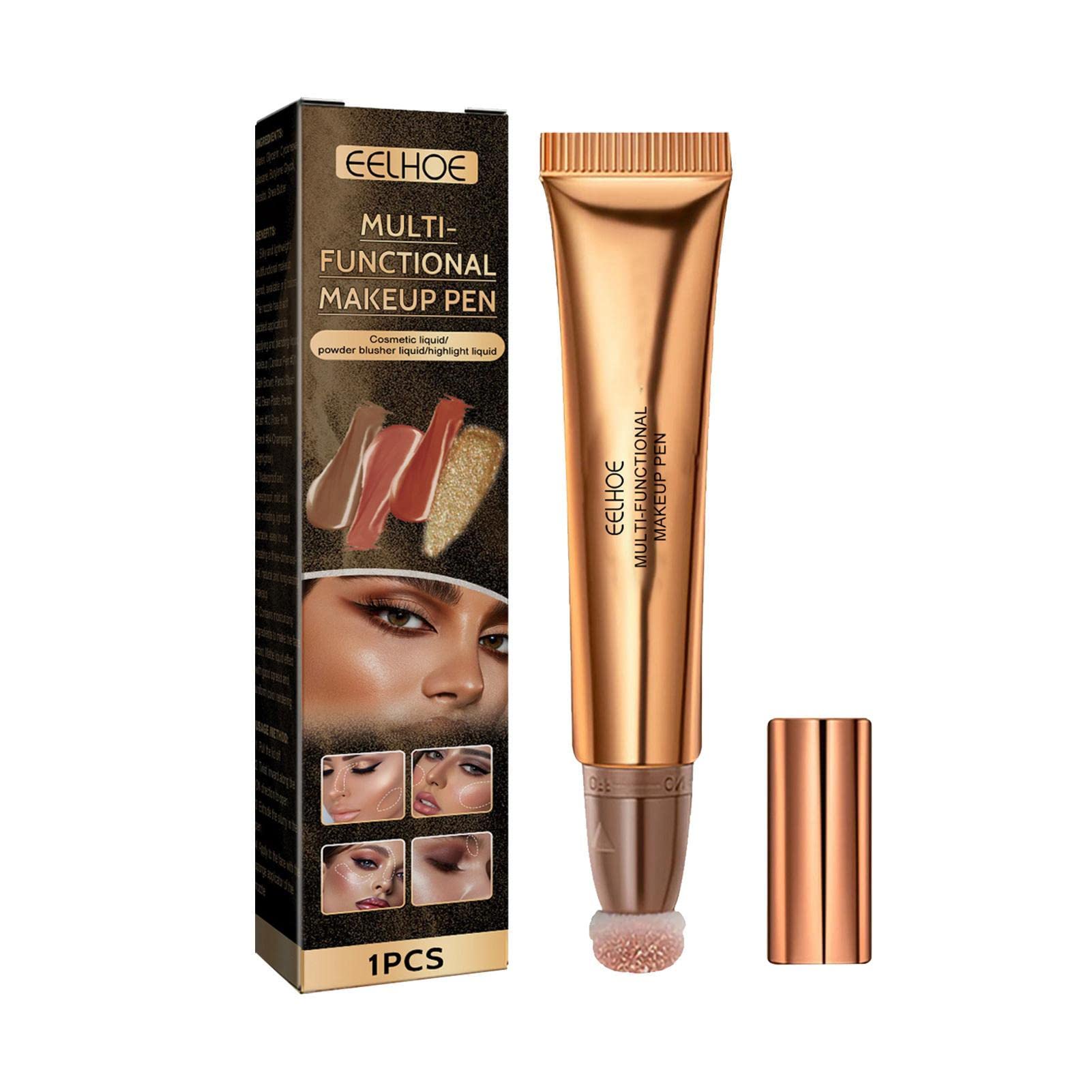 Waterproof Creamy Multi Stick - Highlighter, Blush & Lip Gloss 3-in-1 Makeup Stick | Brightening Shadow & Long-Lasting Wear | Perfect for On-the-Go Touch Ups, Travel & Everyday Makeup Routine