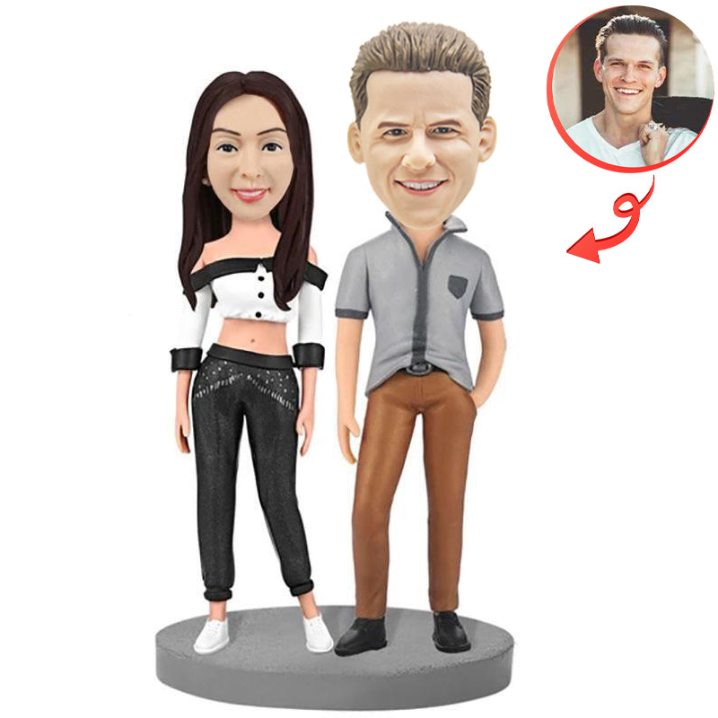 Custom Couple Bobblehead - Personalized Handmade Figurine for Anniversaries, Weddings & Gifts | Unique Home Decor & Romantic Keepsake