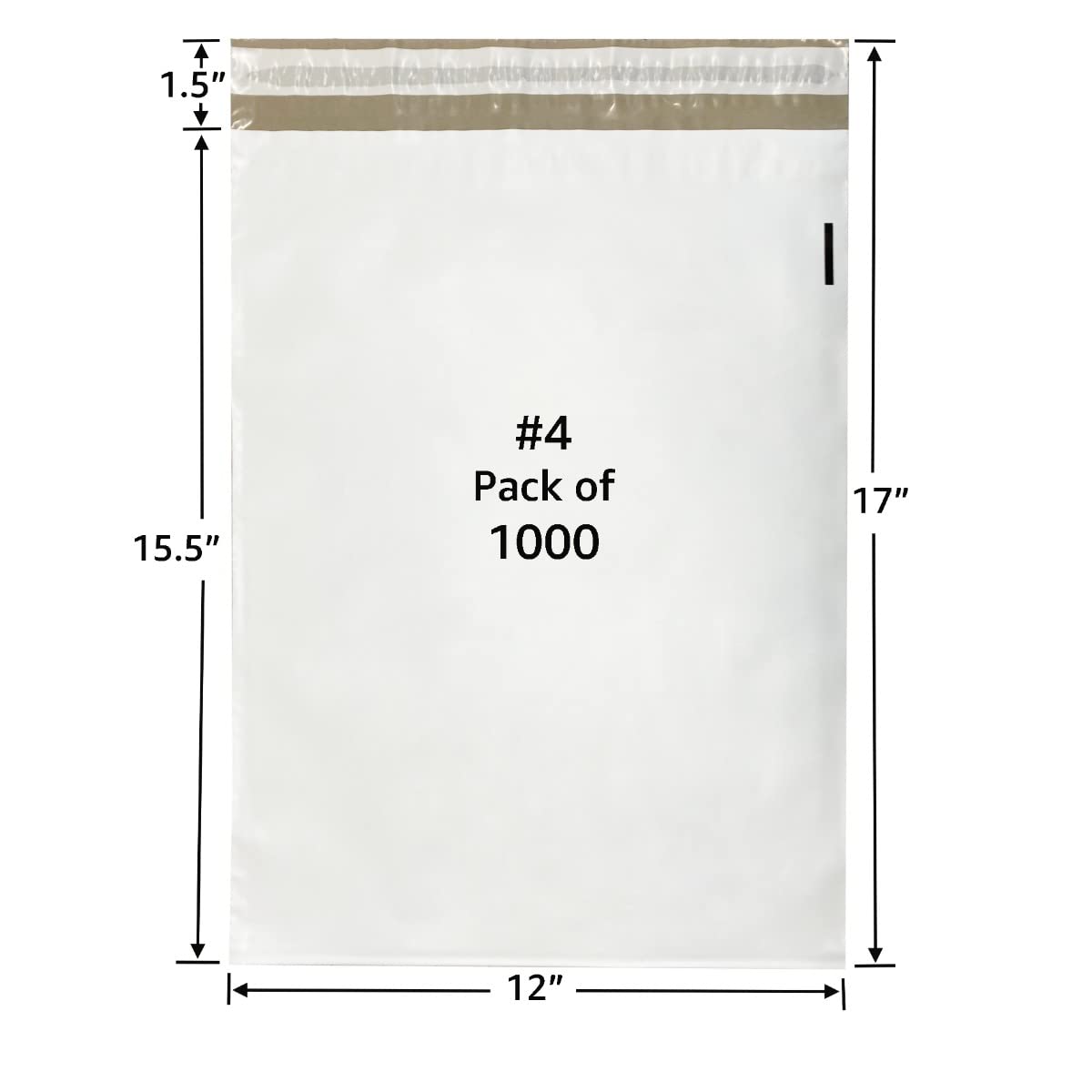 1000 Pack 12x15.5 Inch #4 Poly Mailer Bags - Waterproof Shipping Envelopes for Ecommerce, Clothing & Small Business | Perfect for Amazon FBA, eBay & Shopify Orders