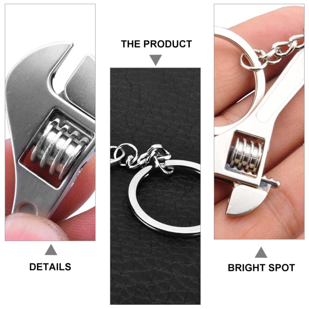 4pcs Durable Metal Wrench Keychain Set for Home & Car Keys