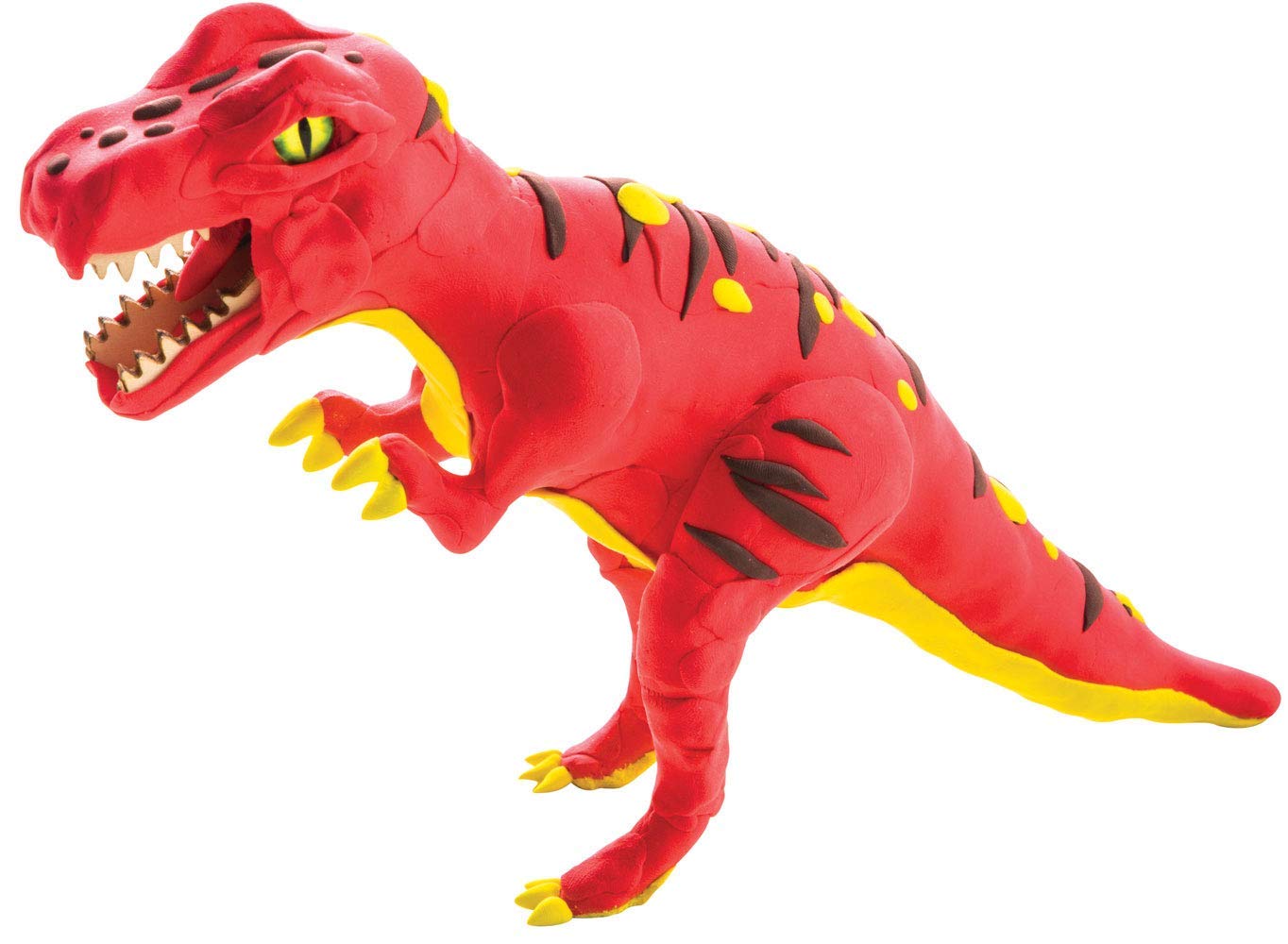 Fiesta Crafts Kids T-Rex Dinosaur Creation Kit - DIY Wood Skeleton Model with Modeling Clay, STEM Educational Toy for Children Ages 6-12 | Creative Play, Science Learning & Dinosaur Lovers Gift