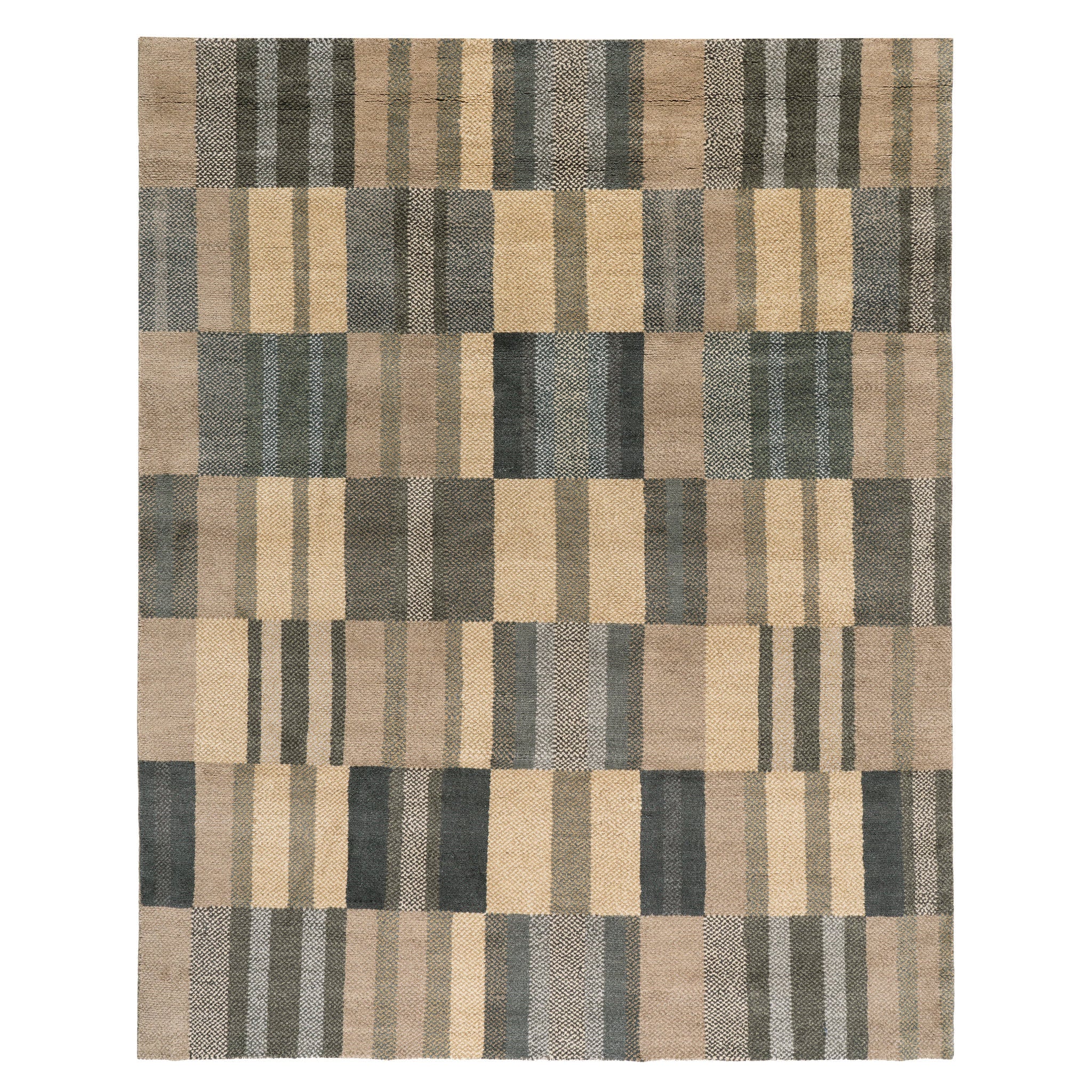 Hand-Knotted Fairhaven Wool Rug - Natural Fiber Area Rug for Living Room, Bedroom & Home Decor