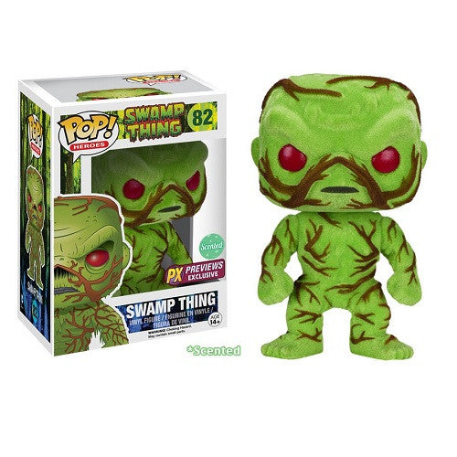 DC Universe Pop! Vinyl Figure - Swamp Thing Flocked Scented Collectible (PX #82) - Perfect for Comic Book Fans & Pop Culture Collectors