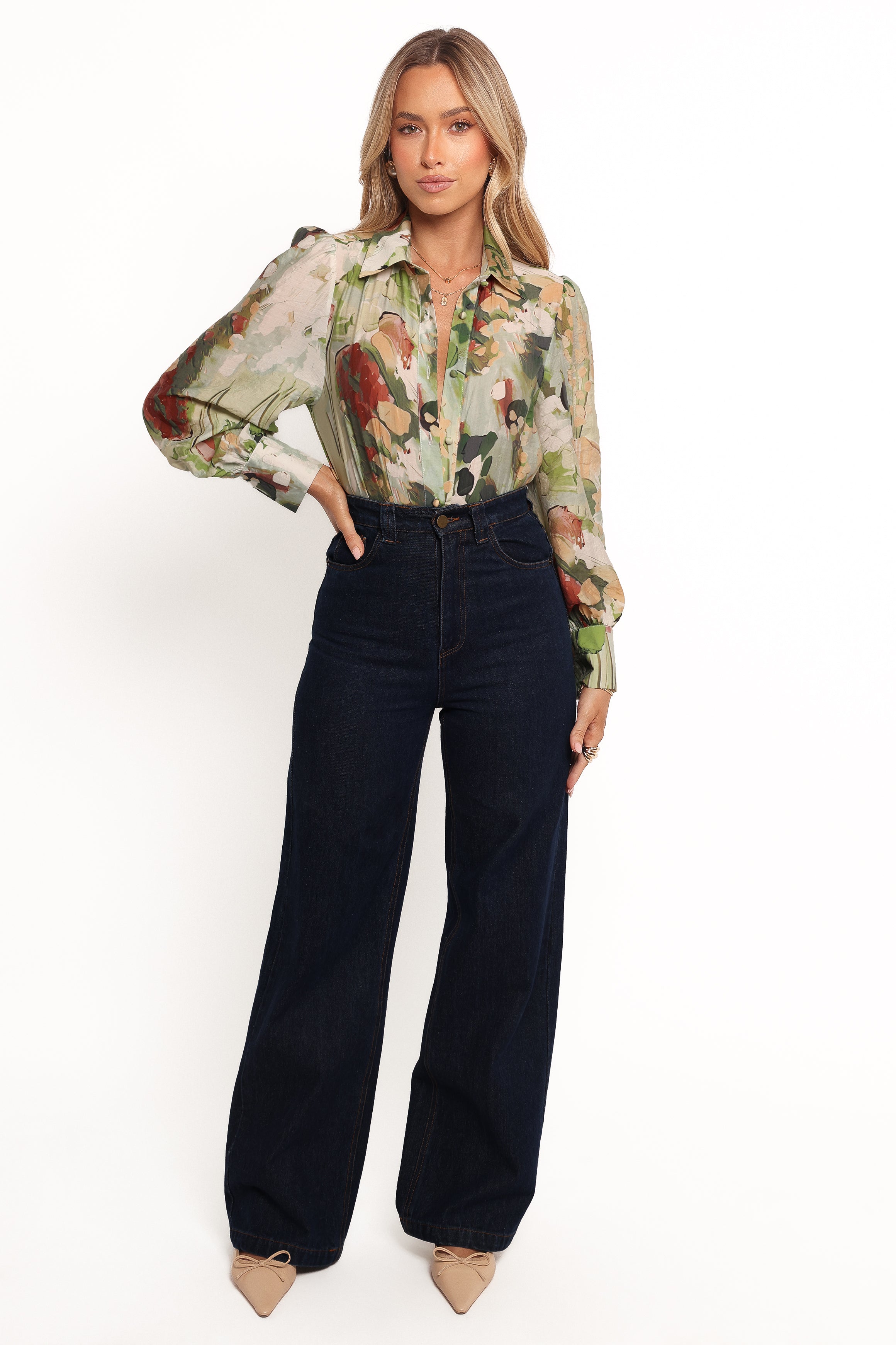 Allise Women's Green Top - Stylish Casual Blouse for Everyday Wear, Office & Outings