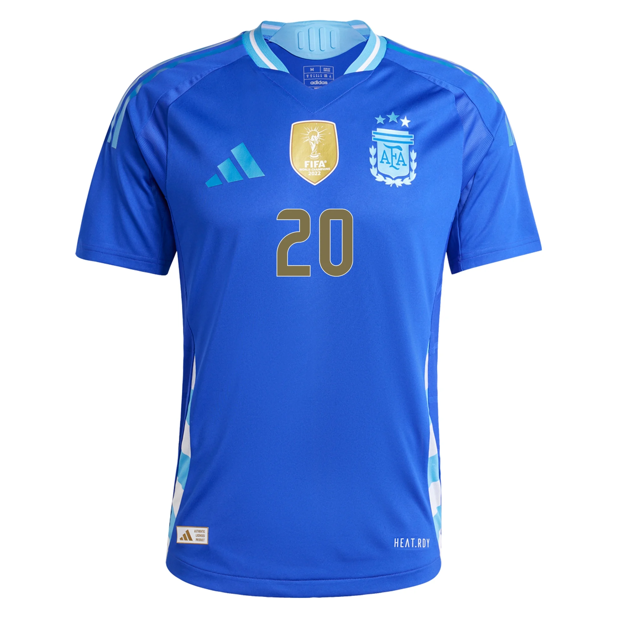 Adidas Argentina Authentic Alexis Mac Allister Away Jersey 24/25 - Lucid Blue/Blue Burst - Official Soccer Jersey for Fans & Players - Perfect for Matchdays, Training & Collecting