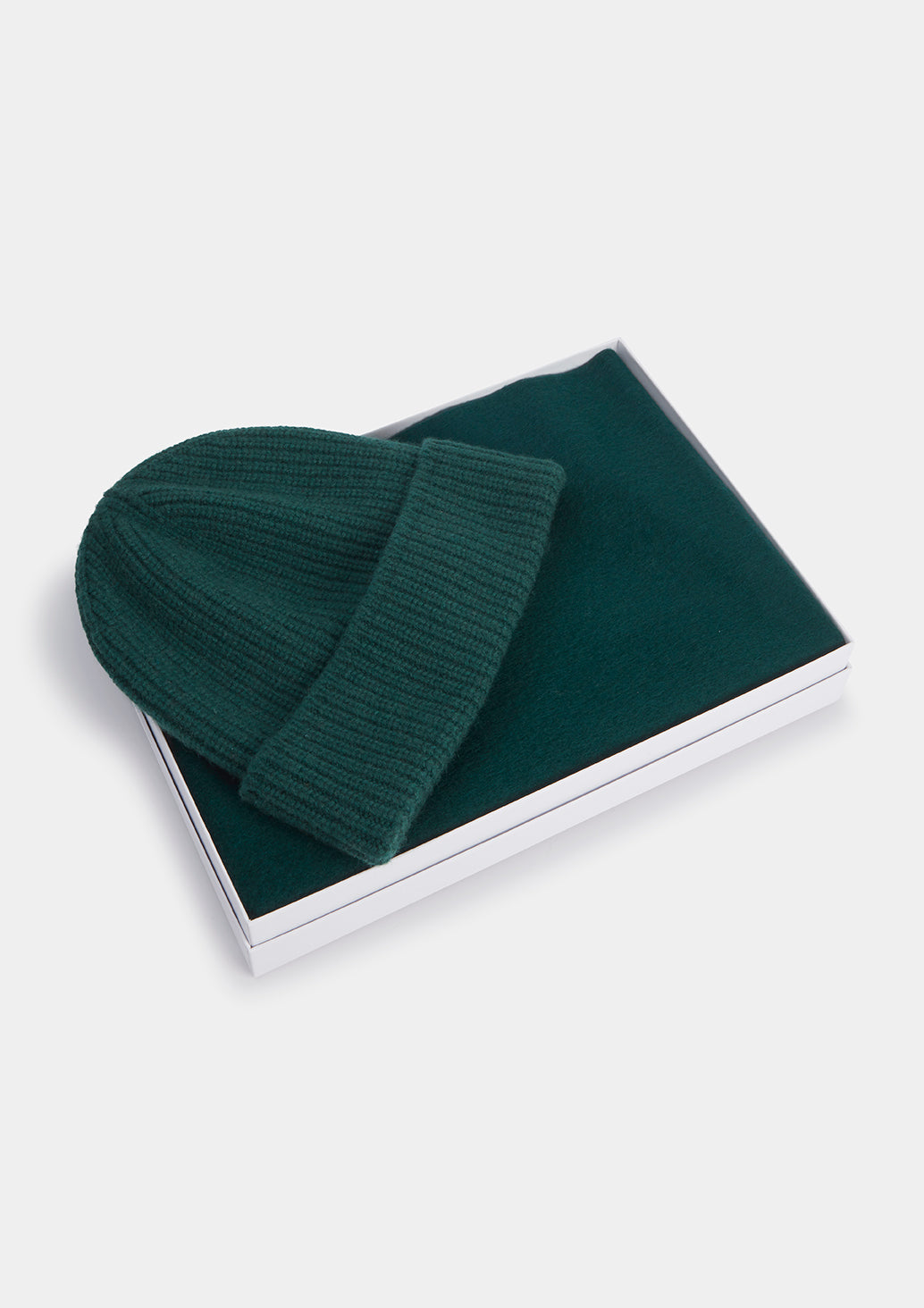 Premium Green Knit Hat & Scarf Set - Winter Warm Gift Box for Men & Women - Perfect for Christmas, Skiing & Outdoor Activities