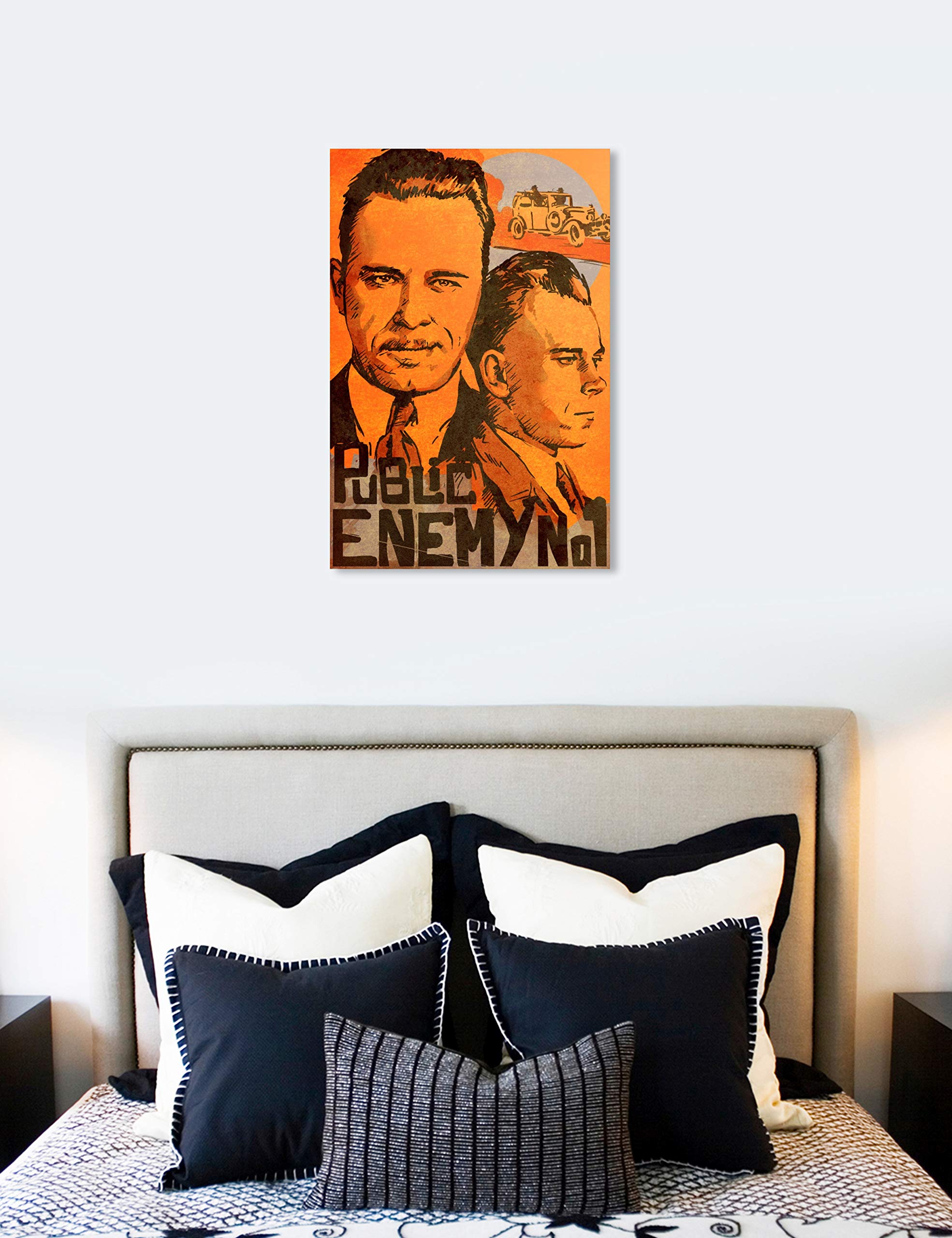 Oliver Gal Artist Co. 'Dillinger Public Enemy' Movies Wall Art Canvas Print - 30