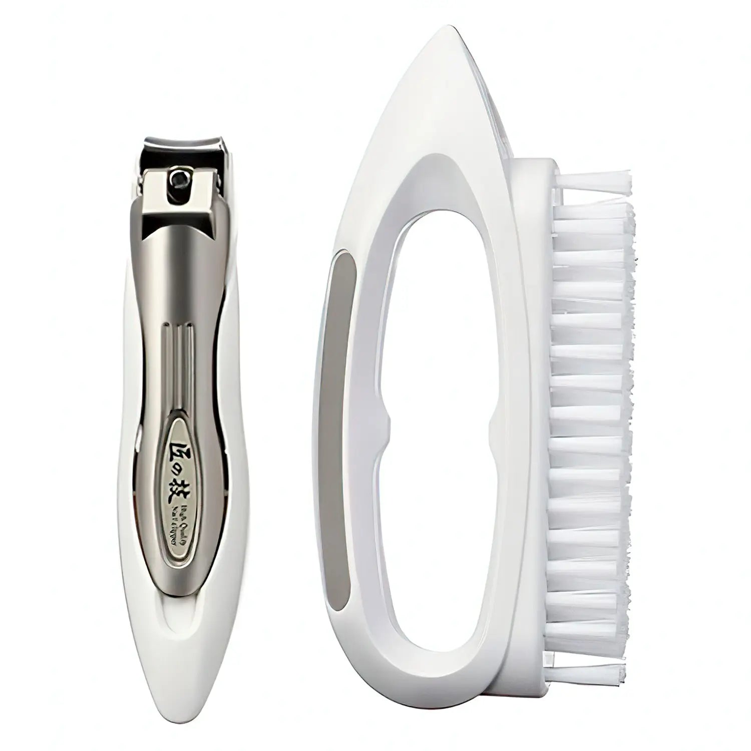 Premium Carbon Steel Nail Clipper & Nail Brush Set - Professional Japanese Green Bell Takuminowaza Grooming Kit for Men & Women - Perfect for Travel, Home, and Salon Use