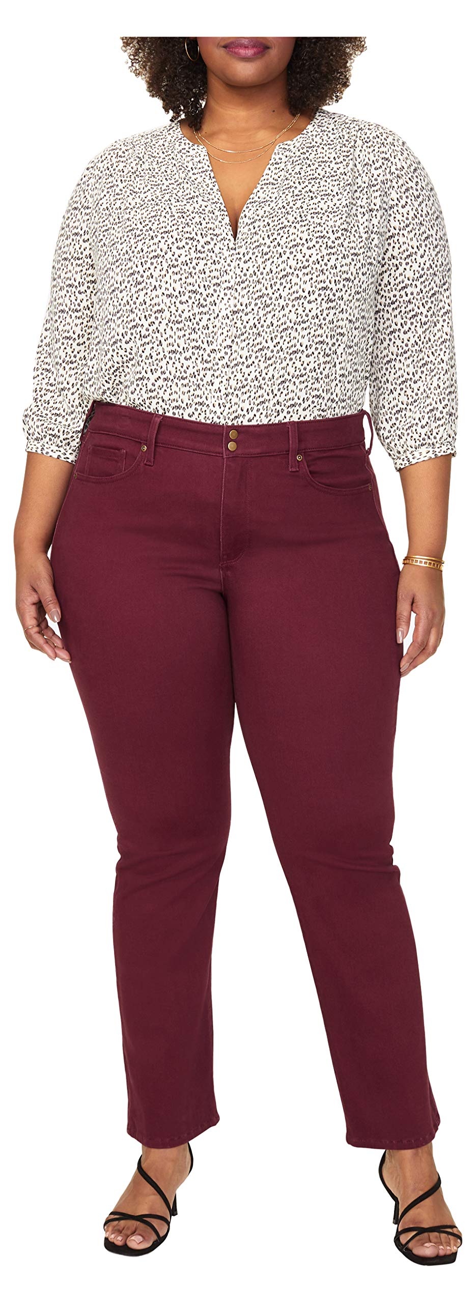 NYDJ Women's Plus Size Marilyn Straight Ankle Jeans - Slimming & Flattering Fit for Curvy Figures | Perfect for Work, Casual Outings & Date Nights