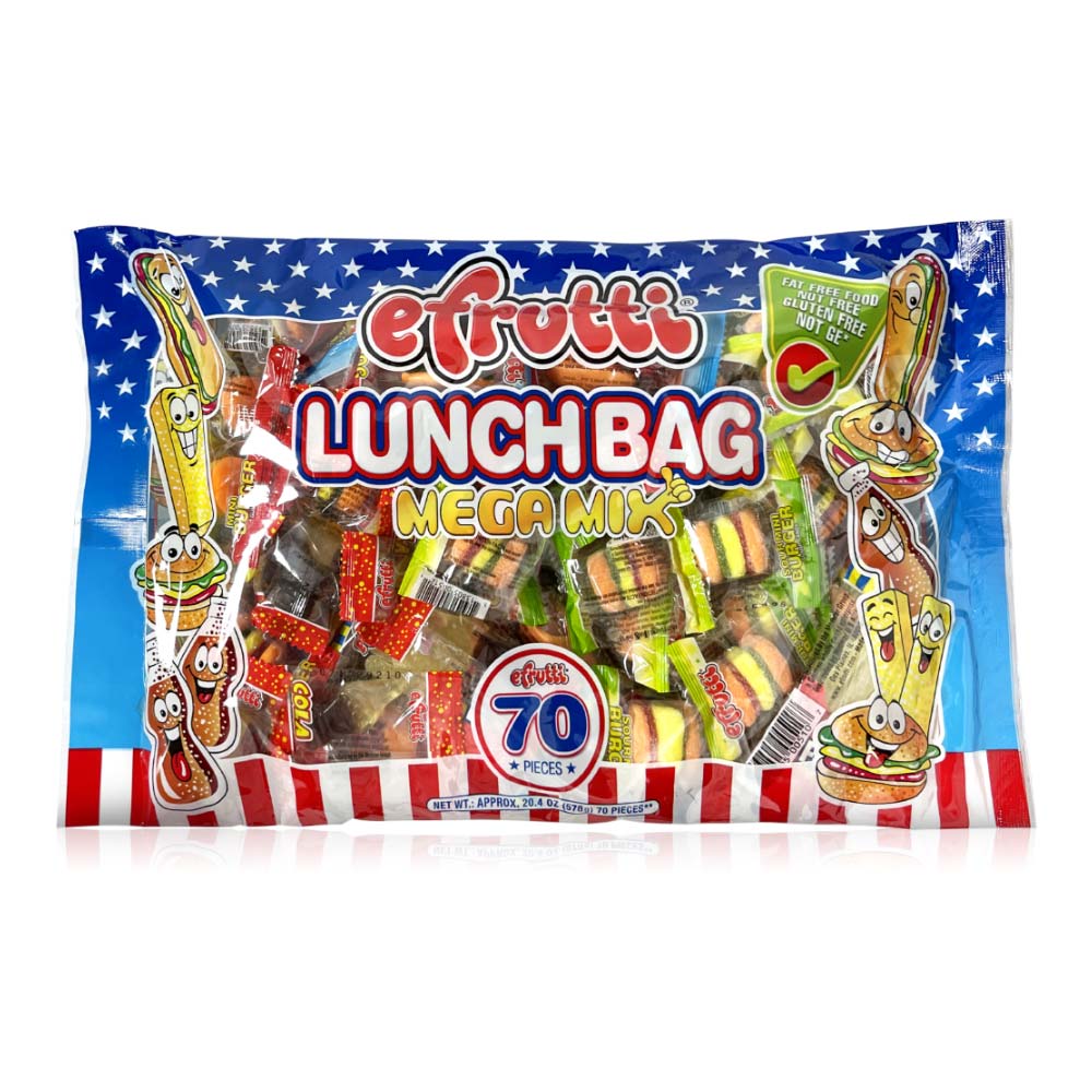 Efrutti Mega Gummy Candy - 70ct Bag | Soft & Chewy Fruit Flavored Snacks for Kids, Parties, Lunchboxes & Movie Nights