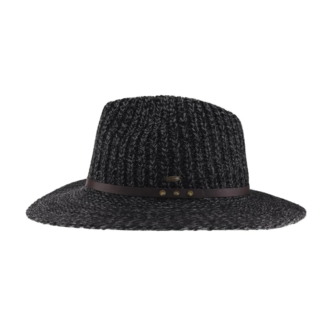 KP016 Black Knitted Panama Hat for Men & Women - Breathable Summer Sun Hat for Beach, Travel, and Outdoor Activities