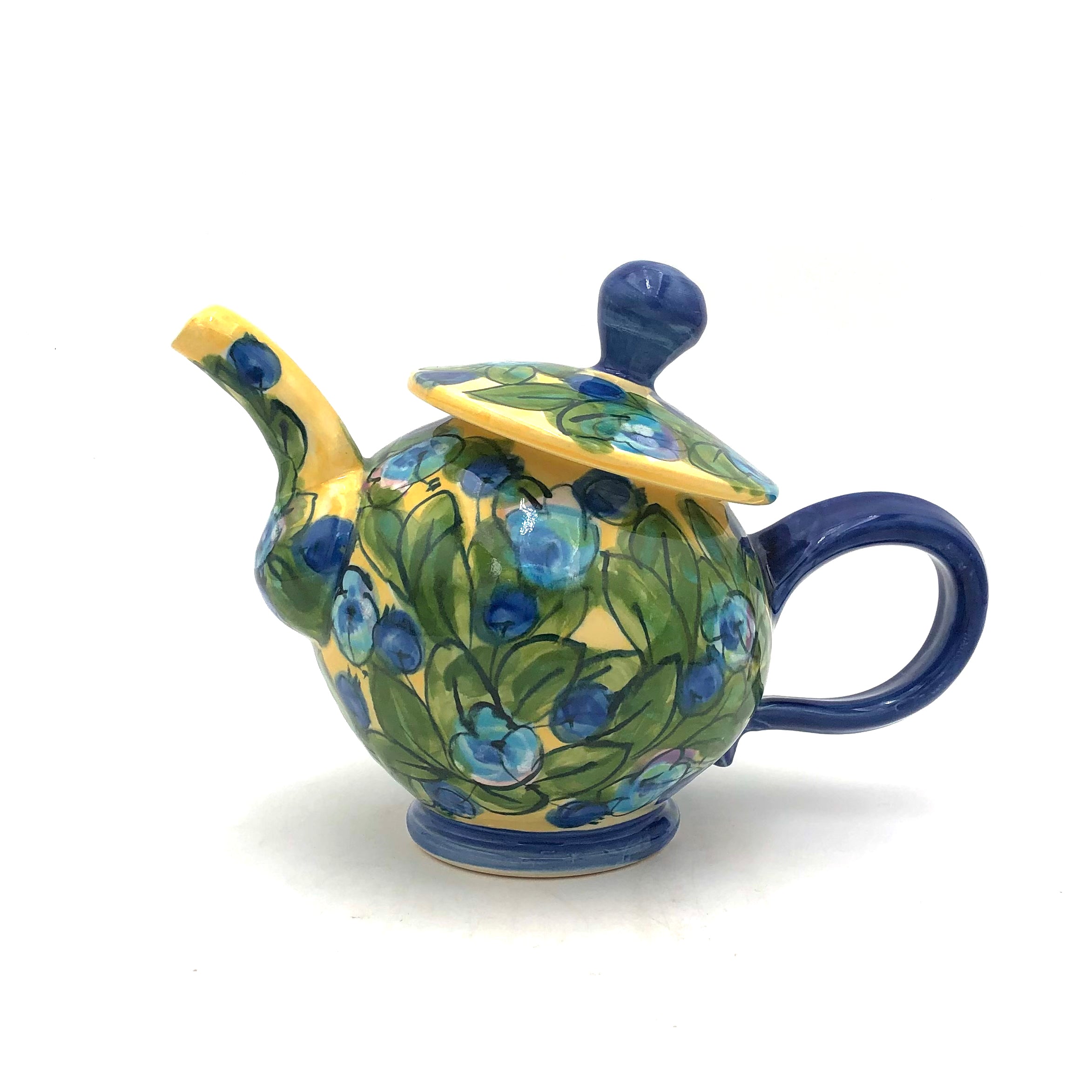 Susan & Peter Stark Jaunty Yellow Teapot - Elegant Ceramic Teapot for Afternoon Tea, Gift & Home Decor