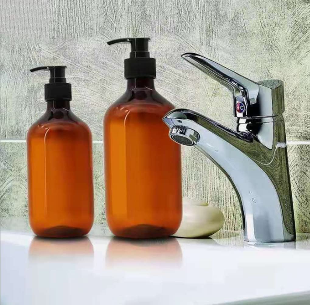 3PCS 250ML (8OZ) Empty Plastic Pump Bottles with Black Pump Tops - Refillable Containers for Shampoo, Conditioner, Body Wash, Lotion & Hand Soap Dispensers | Perfect for Bathroom, Shower, Salon & Travel Toiletries Storage