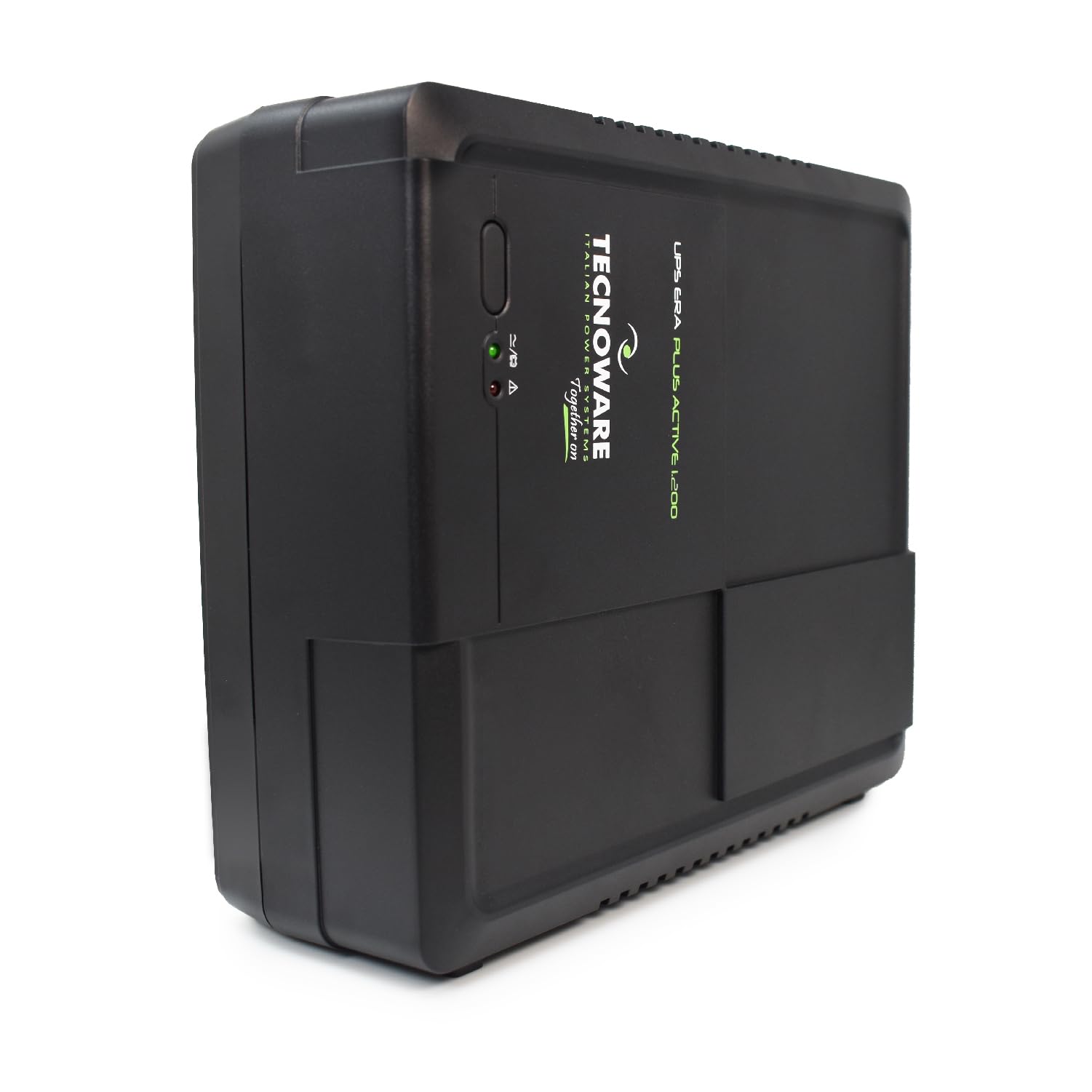 Tecnoware Power Systems - UPS ERA PLUS ACTIVE 1200VA, 1200VA Uninterruptible Power Supply with Active PFC for PC, Mac, Gaming Console, AVR Protection | USB Port | Silent Operation | Black Design | Ideal for Home Office, Gaming Setup & Electronics Protection