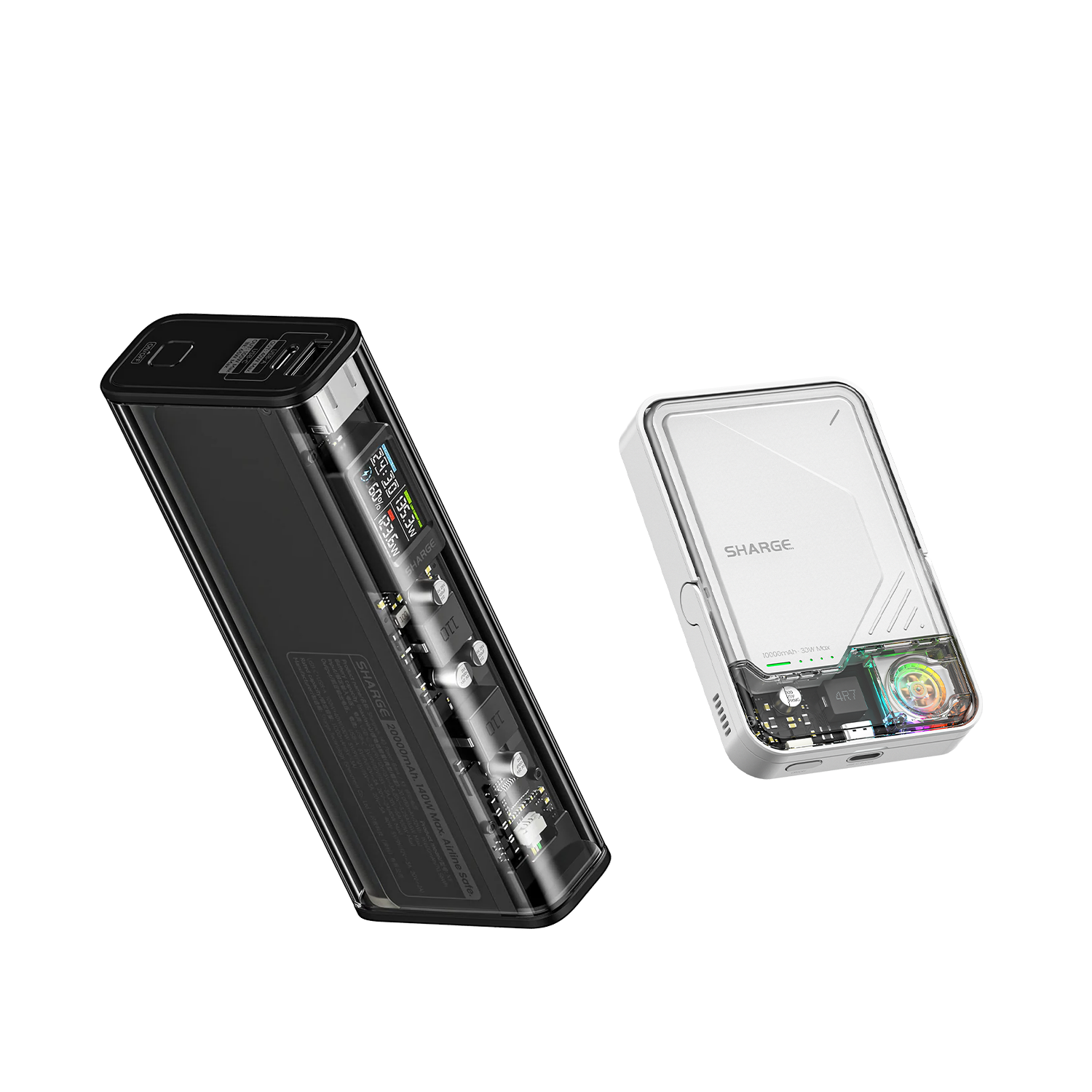 Shargeek 140W USB-C GaN Fast Charger with ICEMAG 2 Magnetic Cooling Technology - Perfect for Travel, Office, and Home Charging