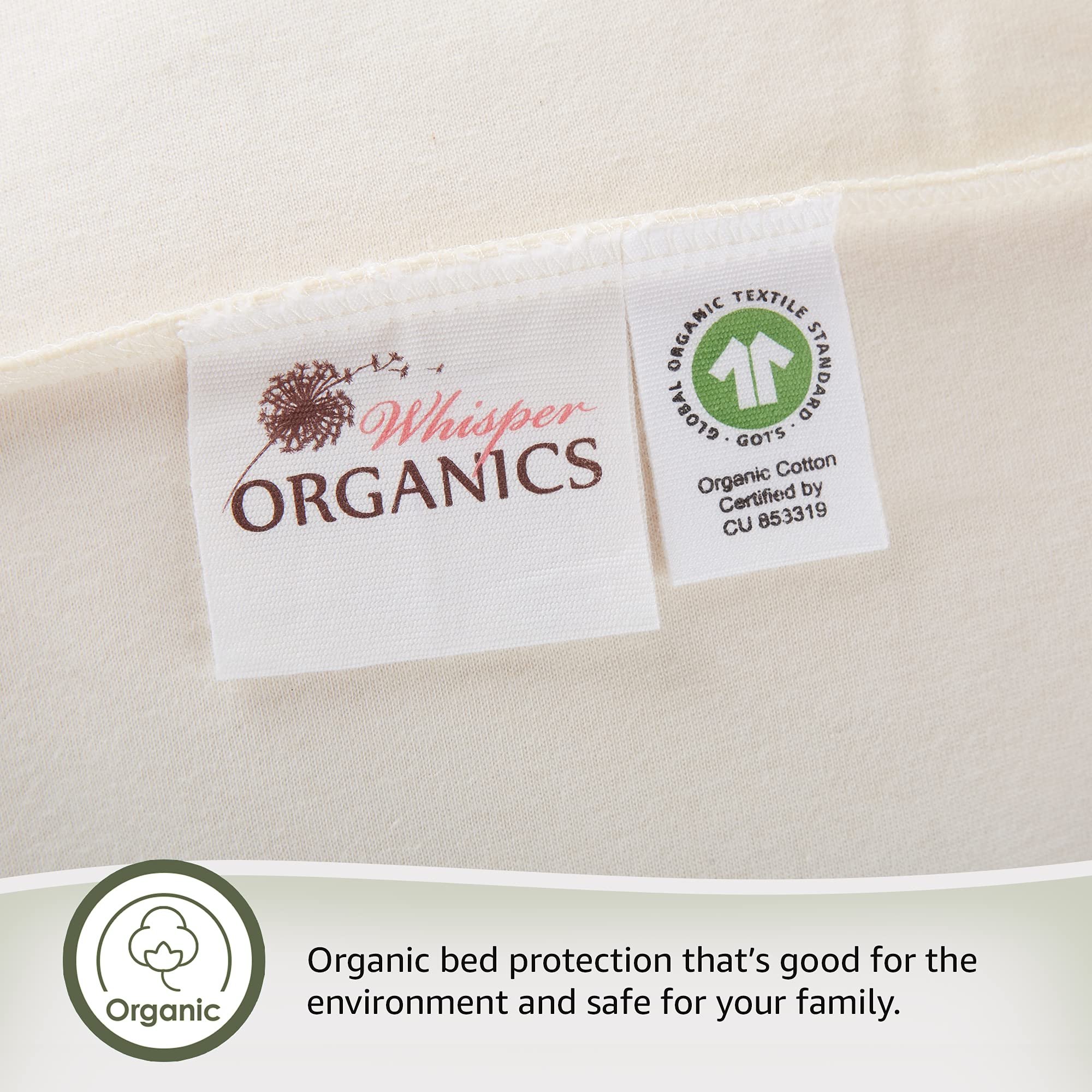 Organic Waterproof Mattress Protector Full Size - 100% Waterproof Mattress Pad with Quiet & Breathable Triple Layer Protection - Fairtrade & GOTS Certified - Machine Washable - Ideal for Kids, Allergy Sufferers & Bedwetting Protection - Perfect for Guest Beds & Dorm Rooms