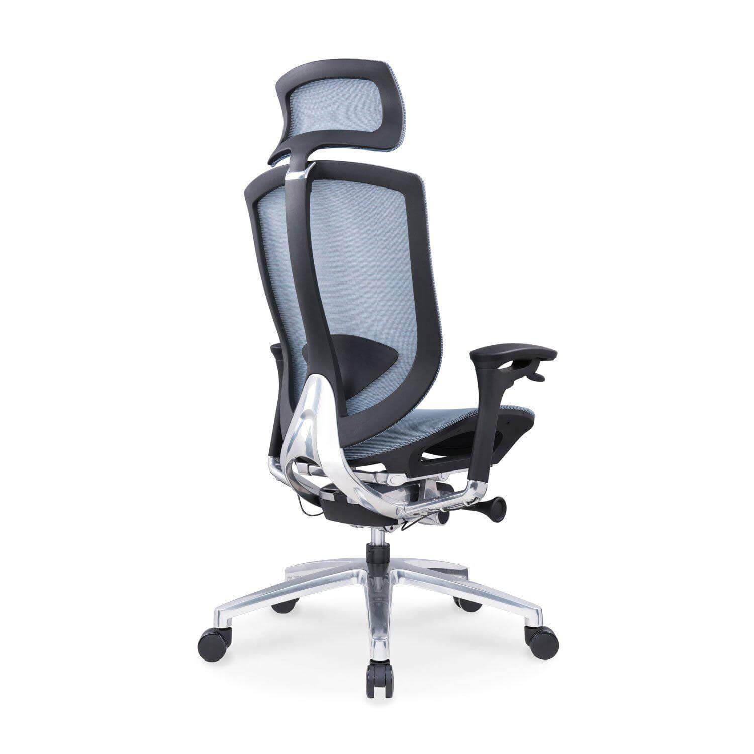 Ergonomic Gamma Blue Office Chair with Lumbar Support - Adjustable Height Swivel Task Chair for Home & Office Workspace - Perfect for Long Hours of Sitting, Gaming, and Remote Work