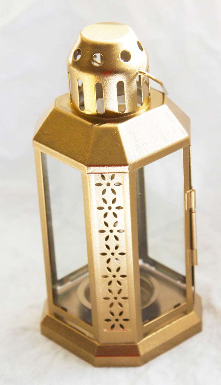 10 Pack Gold Metal Miners Lanterns - Vintage Tealight Candle Holders for Summer, Christmas, Wedding, Home Party, Balcony & Deck Decor (21cm) - Perfect for Outdoor Gatherings, Romantic Ambiance & Holiday Celebrations