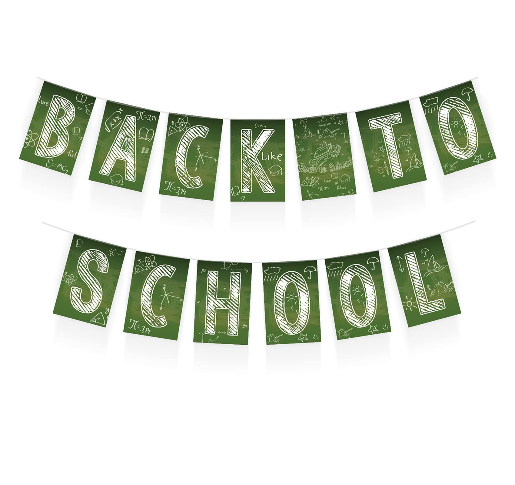 Green Back to School Banner - Large Classroom Decoration for Bulletin Boards, Doors & School Events | Perfect for Teachers & Students