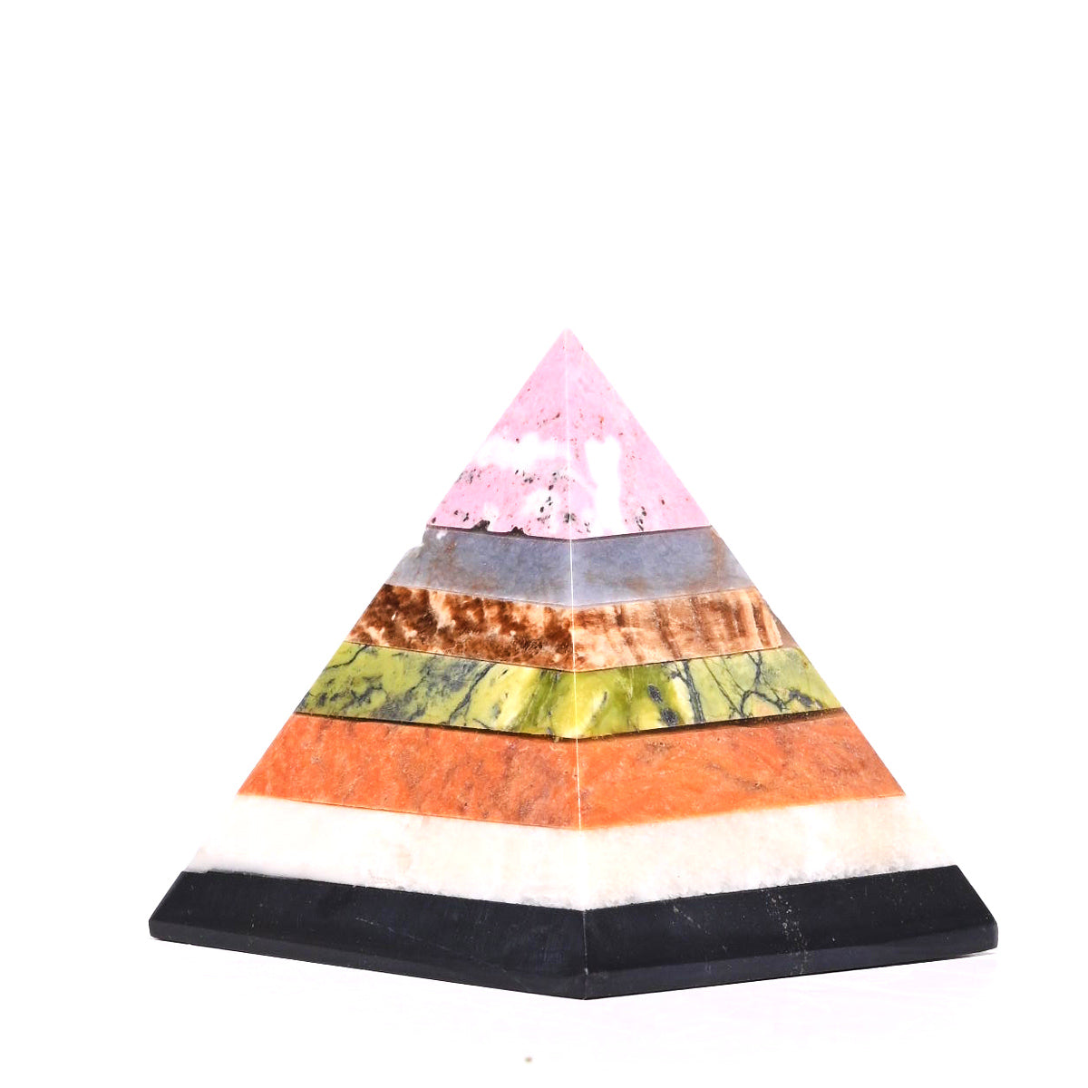 7 Chakra Healing Crystal Pyramids Set - Natural Stone Meditation Pyramid for Energy Balancing, Spiritual Growth & Home Decor - Perfect for Yoga, Reiki, Feng Shui & Gift Giving