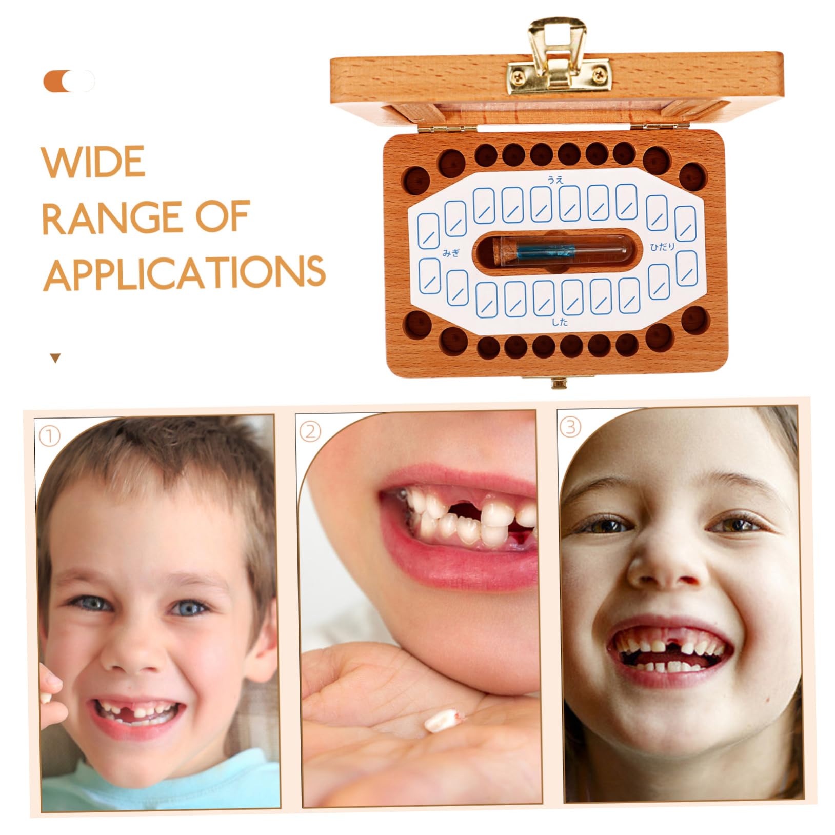Hohopeti Wooden Tooth Keepsake Box - First Tooth Organizer & Baby Tooth Saver Case - Perfect for Baby's First Tooth, Memory Storage, and Gift Giving