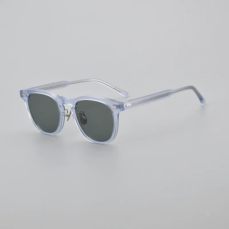 Black Unisex Square Polarized Sunglasses - Full Rim Acetate Frame UV Protection for Men & Women - Perfect for Driving, Beach, and Outdoor Activities