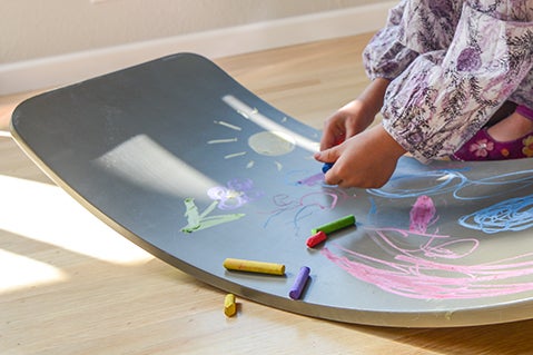 Kinderboard - Wooden Balance Board for Kids | Montessori Toddler Toy for Indoor & Outdoor Play | Improves Balance, Coordination & Motor Skills | Perfect for Playrooms, Classrooms & Backyards